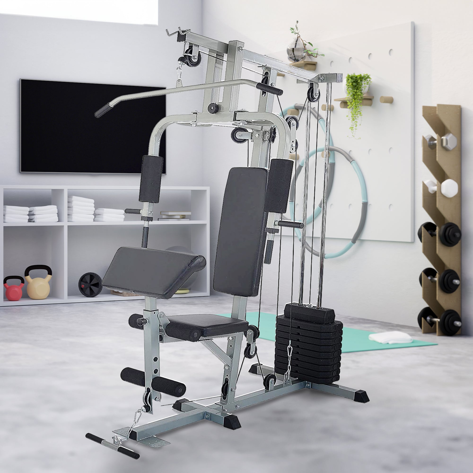 Everyday Essentials Home Gym Exercise Equipment Bench Strength Workout Station - VMInnovations