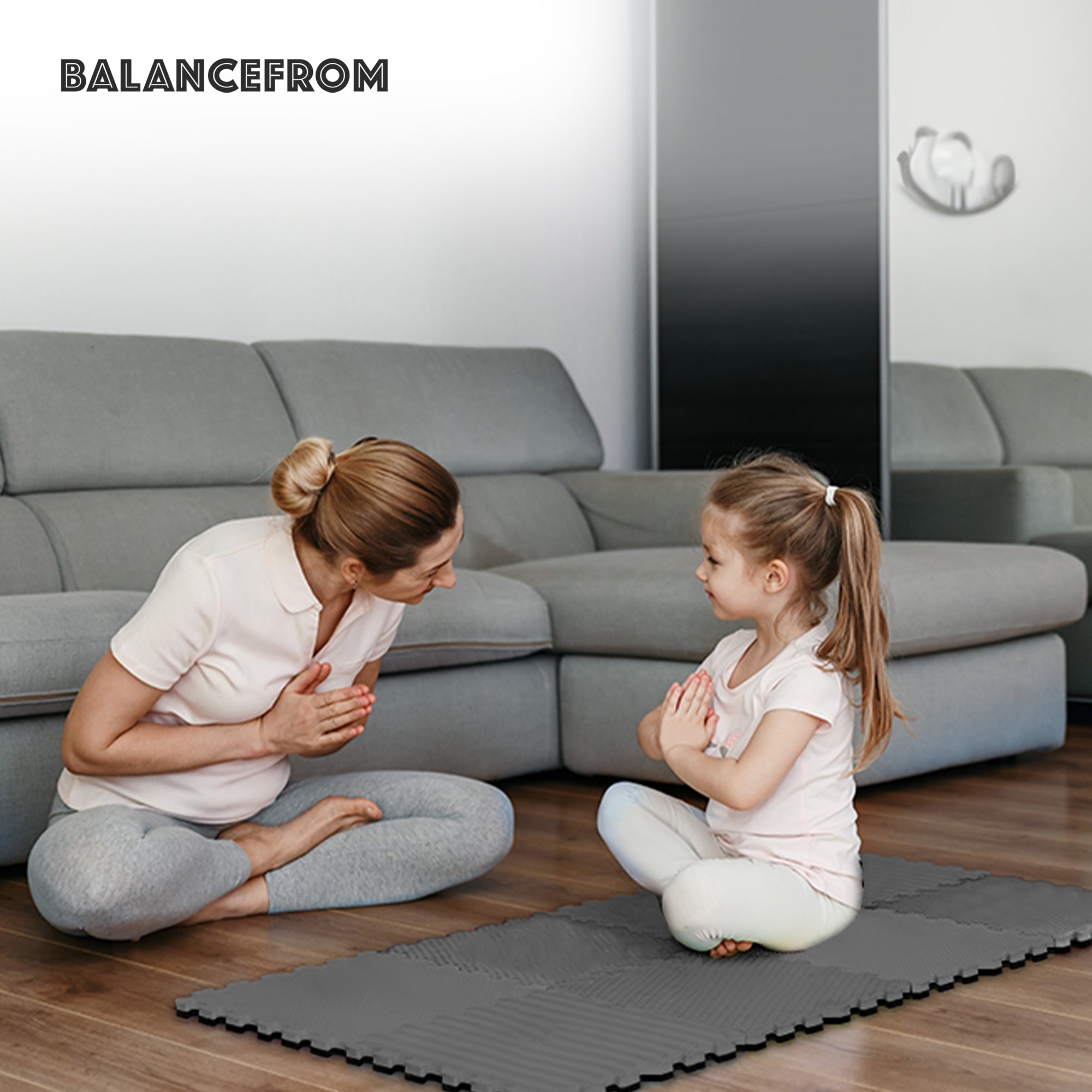 BalanceFrom Fitness 24 Sq Ft Interlocking EVA Foam Exercise Tiles, Gray (Used) - VMInnovations