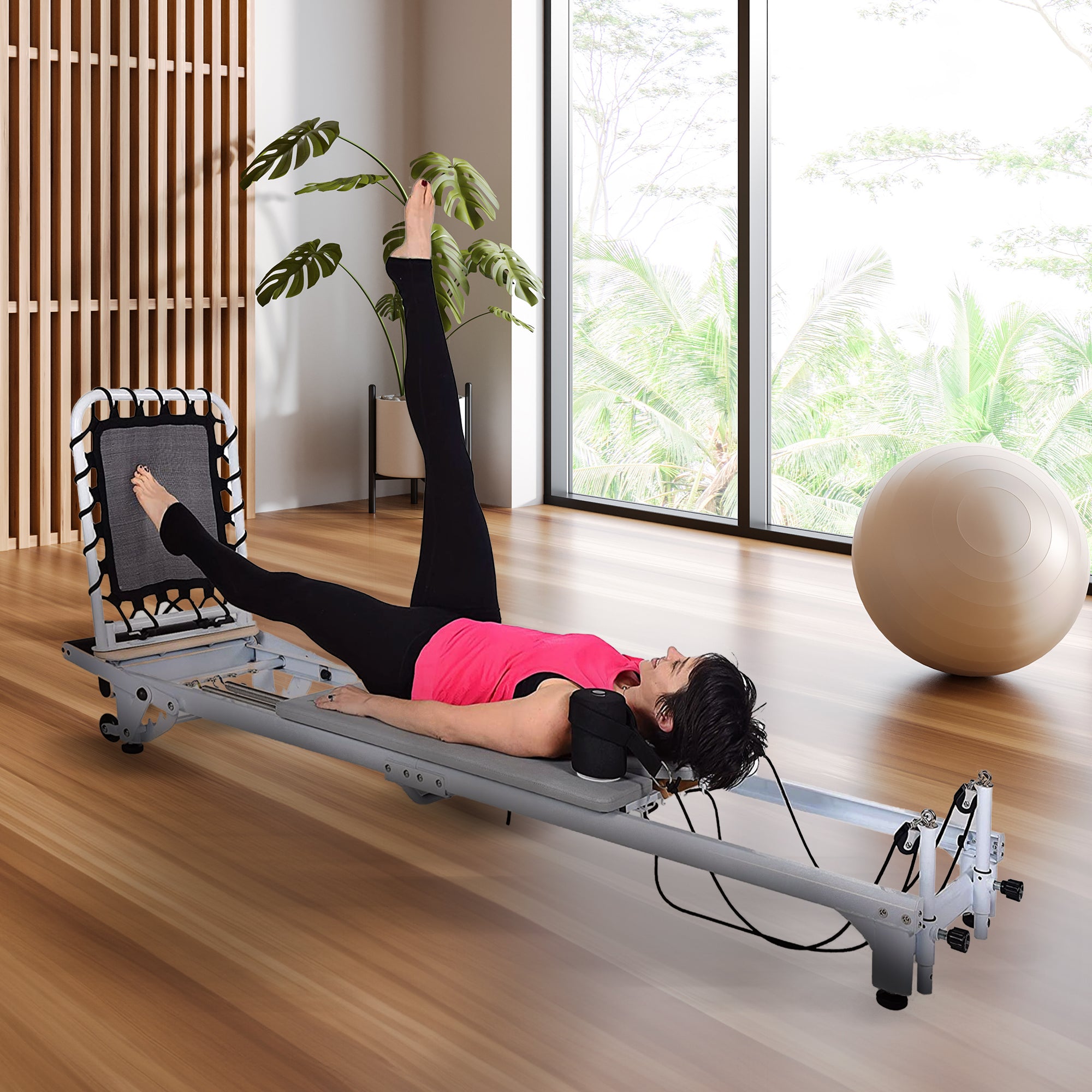 AeroPilates Precision Series Reformer Machine for Home Workouts, White (Used) - VMInnovations