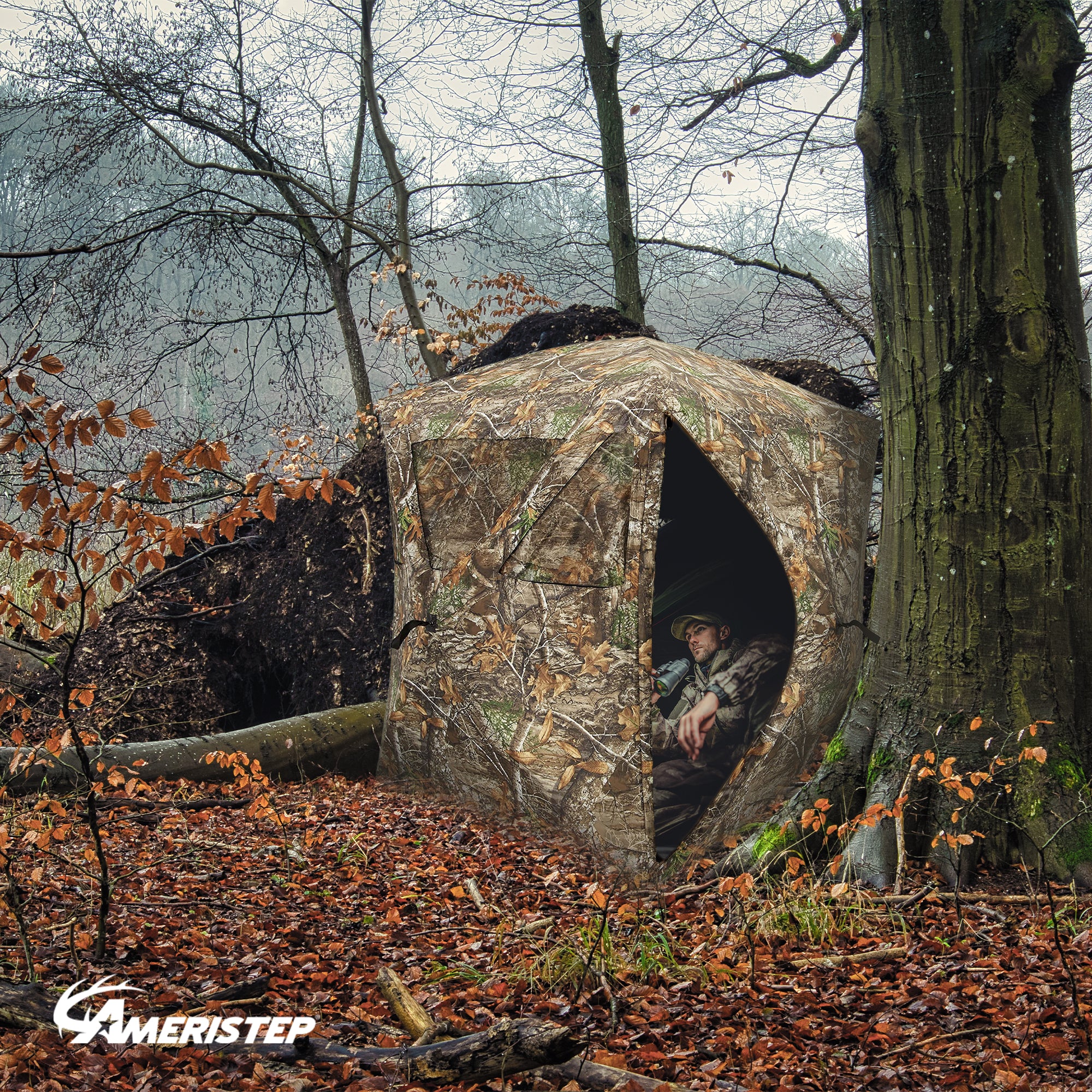 Ameristep Care Taker 66 x 55 x 55 Polyester Camouflage Ground Blind (Open Box)