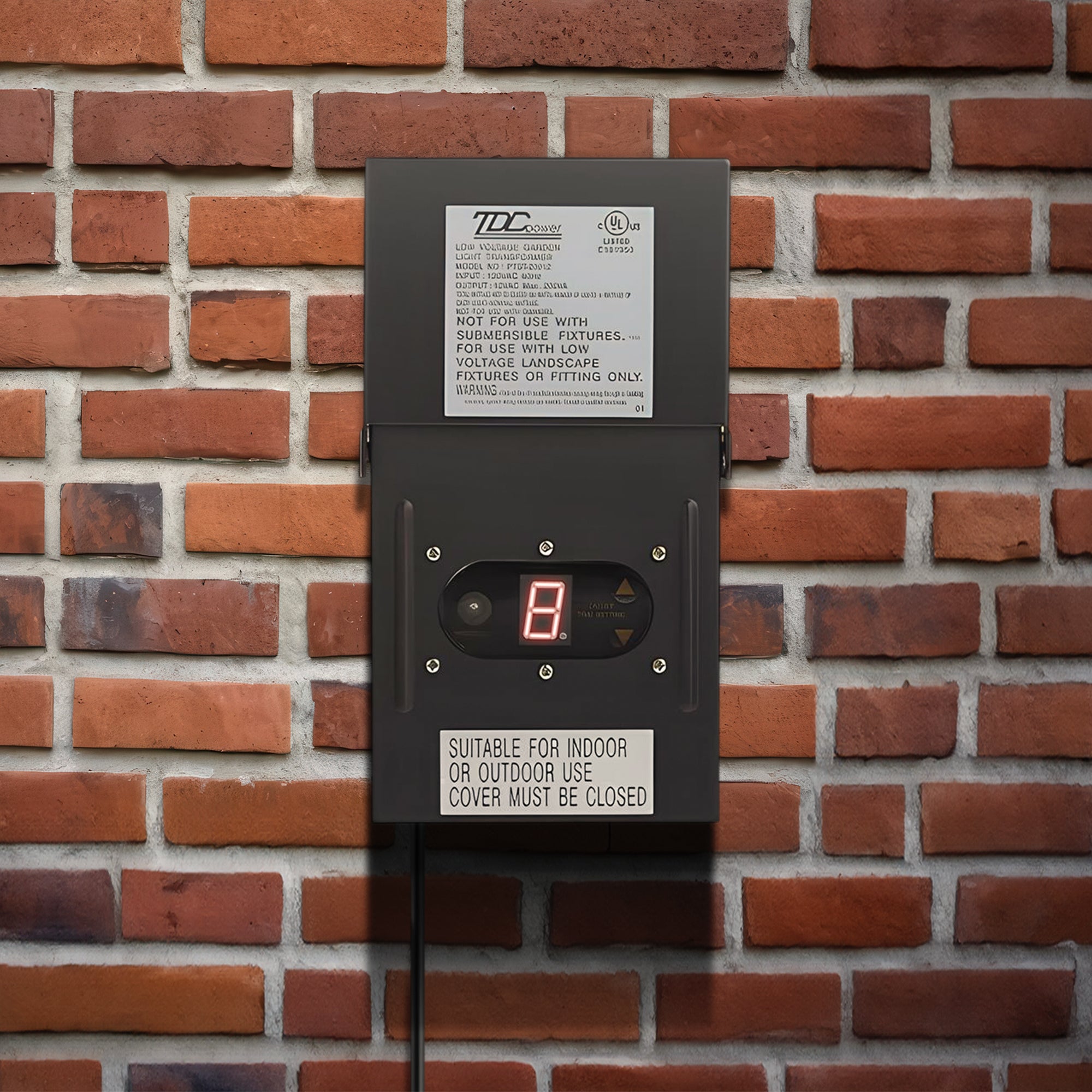 Fusion 300 Watts Low Voltage Stake Light Transformer with Built-In Timer, Black