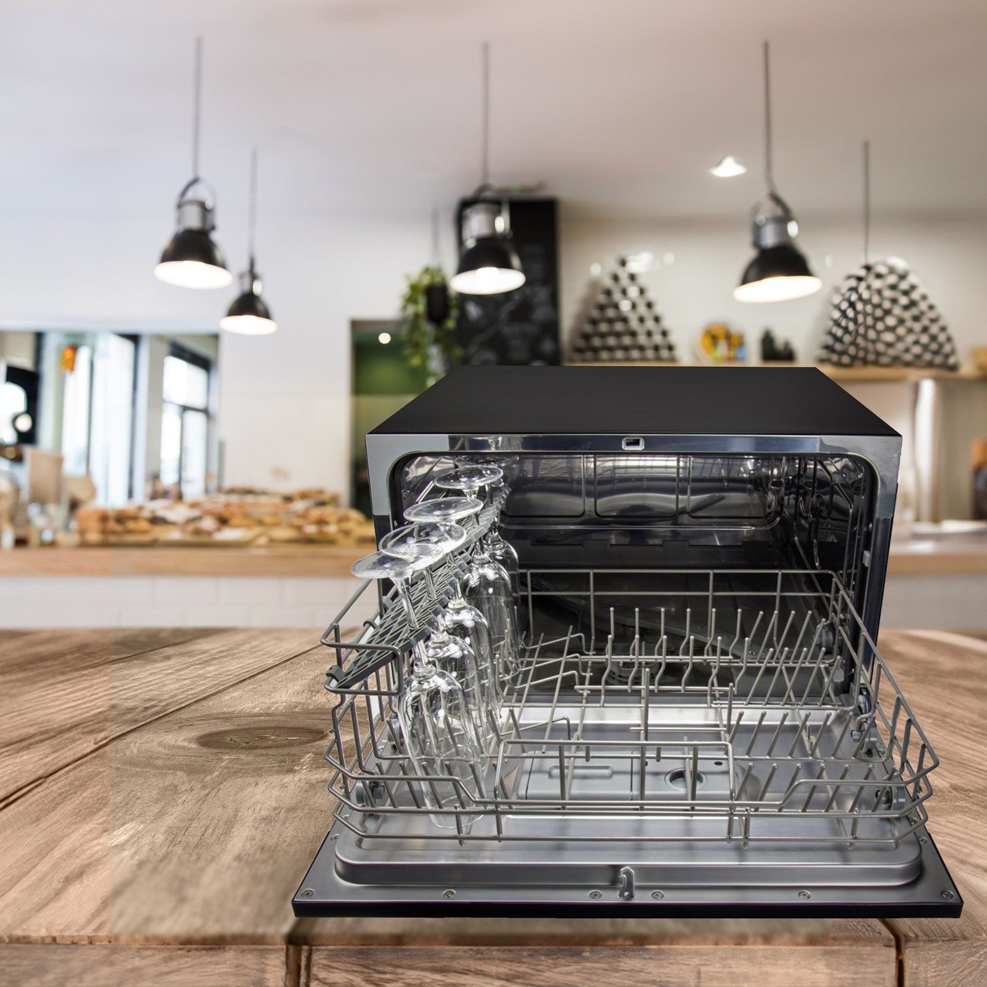 Magic Chef Countertop Portable Dishwasher with Electronic Controls (Open Box) - VMInnovations