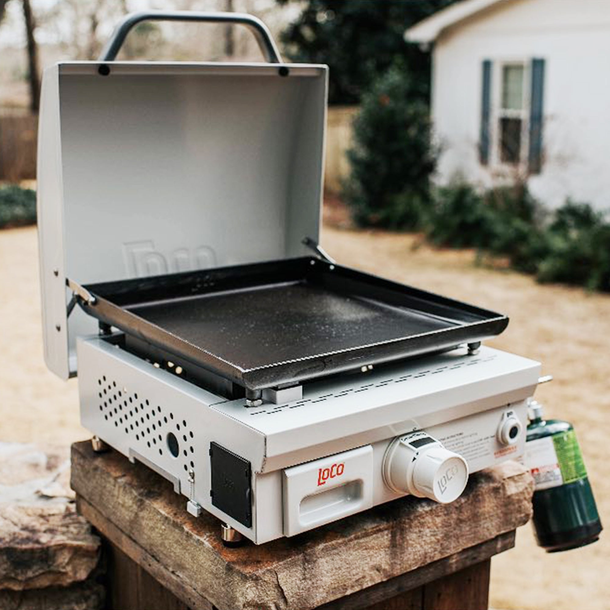 Loco Cookers 1 Burner Portable Tabletop Propane SmartTemp 16" Flat Top (Used) - VMInnovations