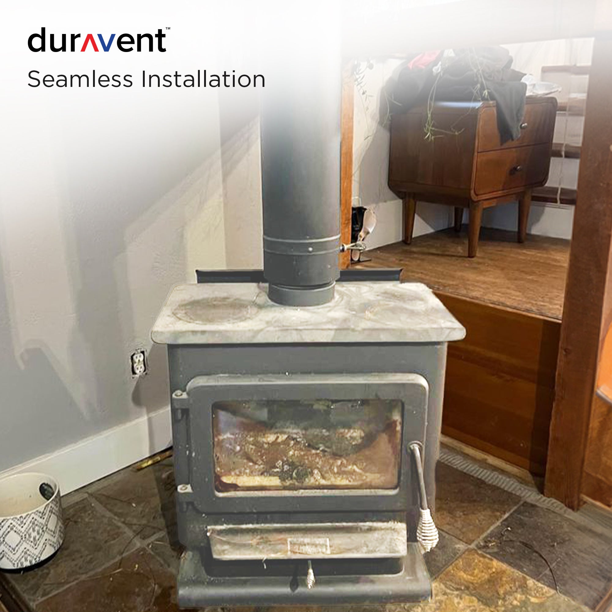 DuraVent 8DBK-48SS DuraBlack Stainless Steel Single Wall Stove Pipe (Used) - VMInnovations