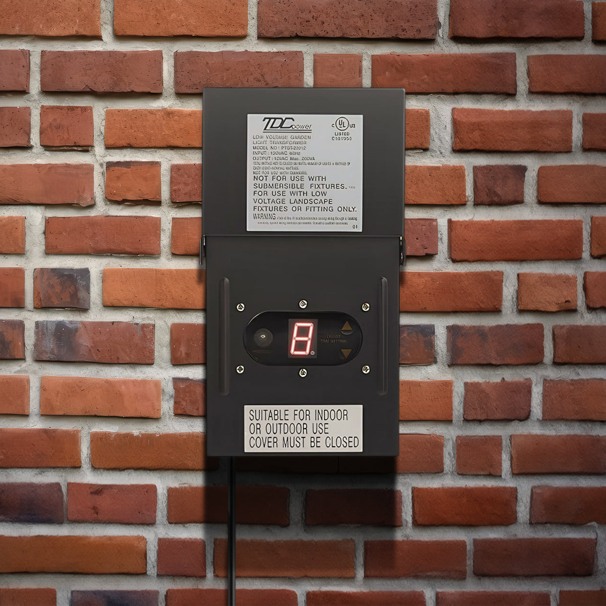 Fusion 300 Watts Low Voltage Stake Light Transformer with Built-In Timer, Black - VMInnovations
