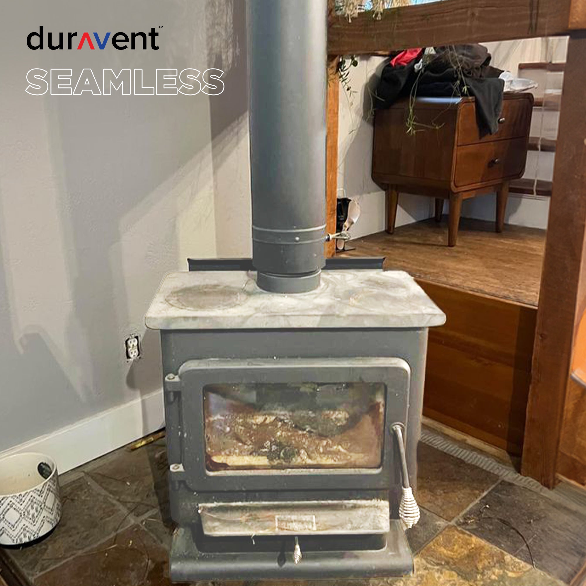 DuraVent DuraBlack Stainless Steel Single Wall Stove Pipe, 48 x 6 Inch (Used) - VMInnovations