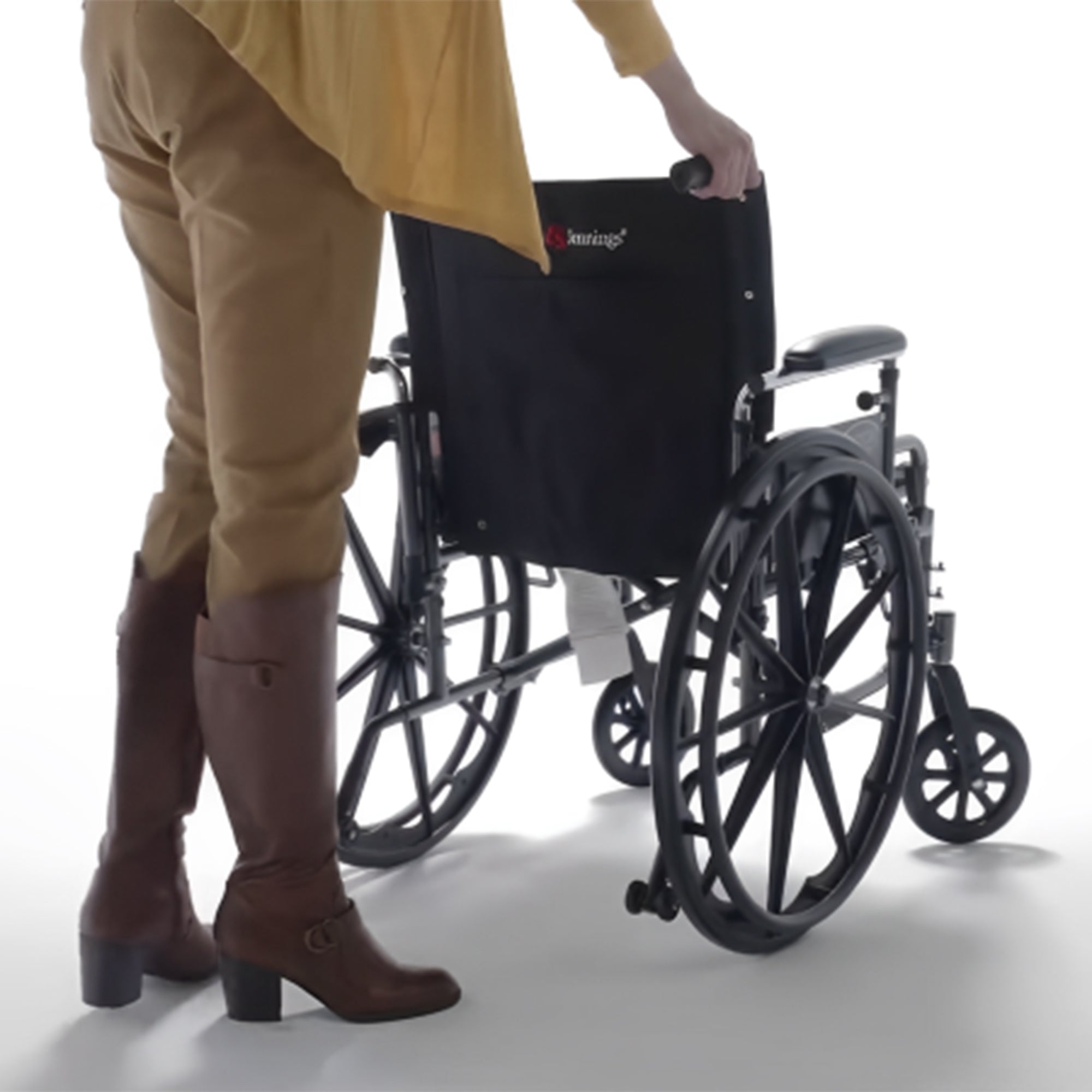 Graham Field Aluminum 24 Inch Durable Bariatric Transportation Wheelchair, Black (For Parts)