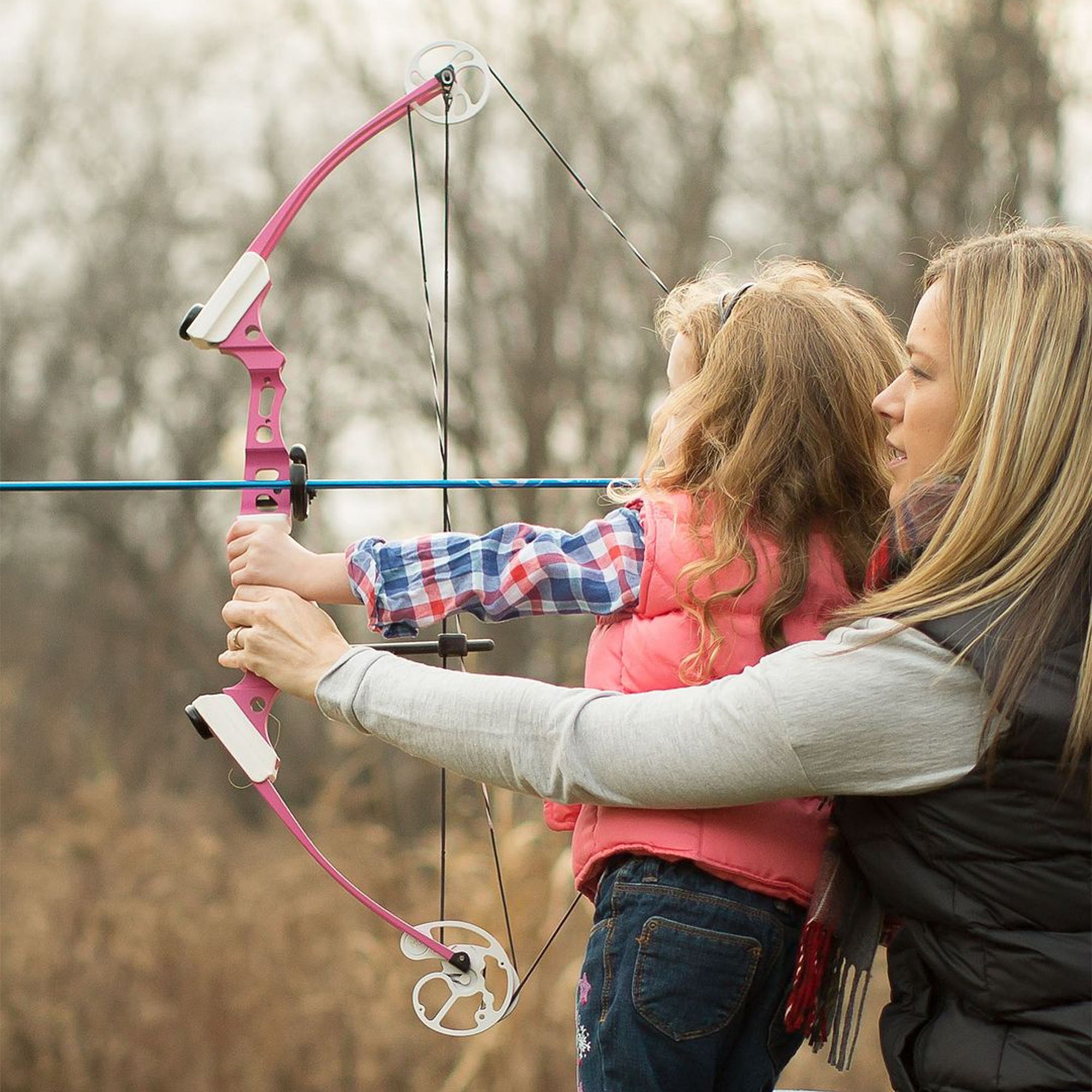 Genesis Archery Pink Compound Target Practice Bow Kit, Left Handed (Open Box) - VMInnovations