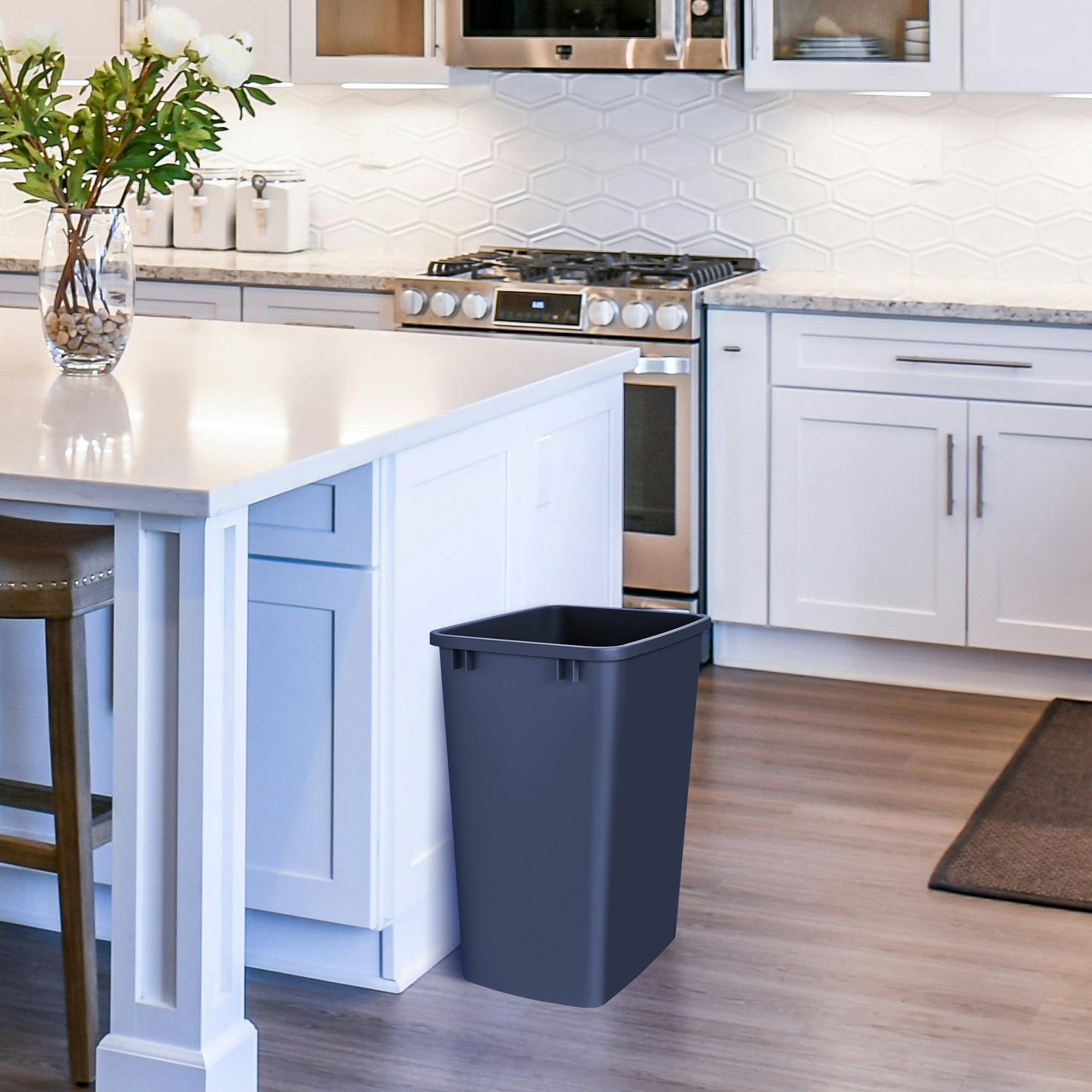 Rev-A-Shelf Polymer Replacement 35 qt. Trash Bin, Black, 2 Pack, RV-35-18-2 - VMInnovations