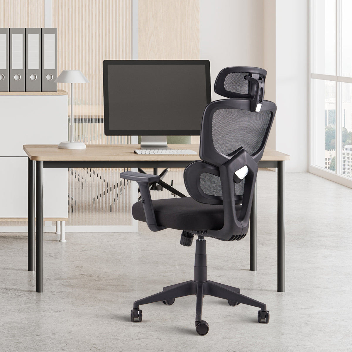 JOMEED High Back Mesh Swivel Chair with Adjustable Height for Home and Office