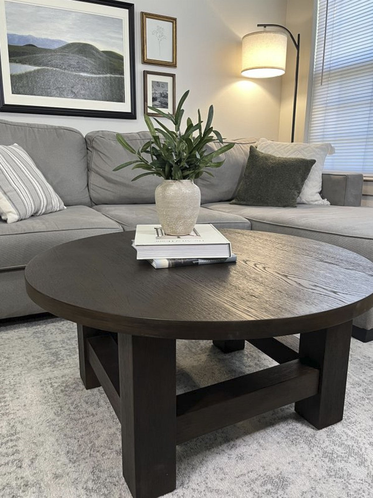 Maven Lane Marco Wooden Coffee Table Rustic Accent Furniture, Black (Open Box) - VMInnovations