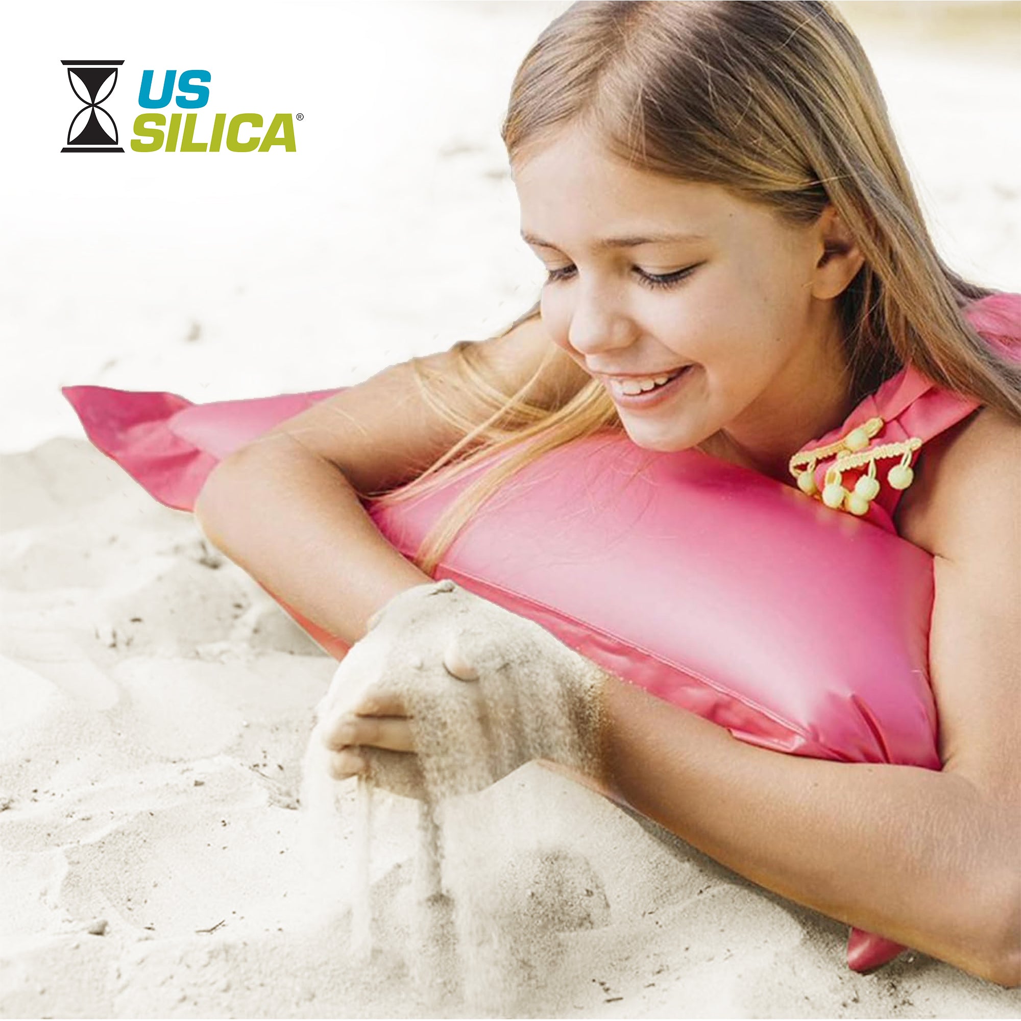 US Silica Snow White Comfortable Play Sand for Sand Tables, 50 lb Bag, 60 Pack