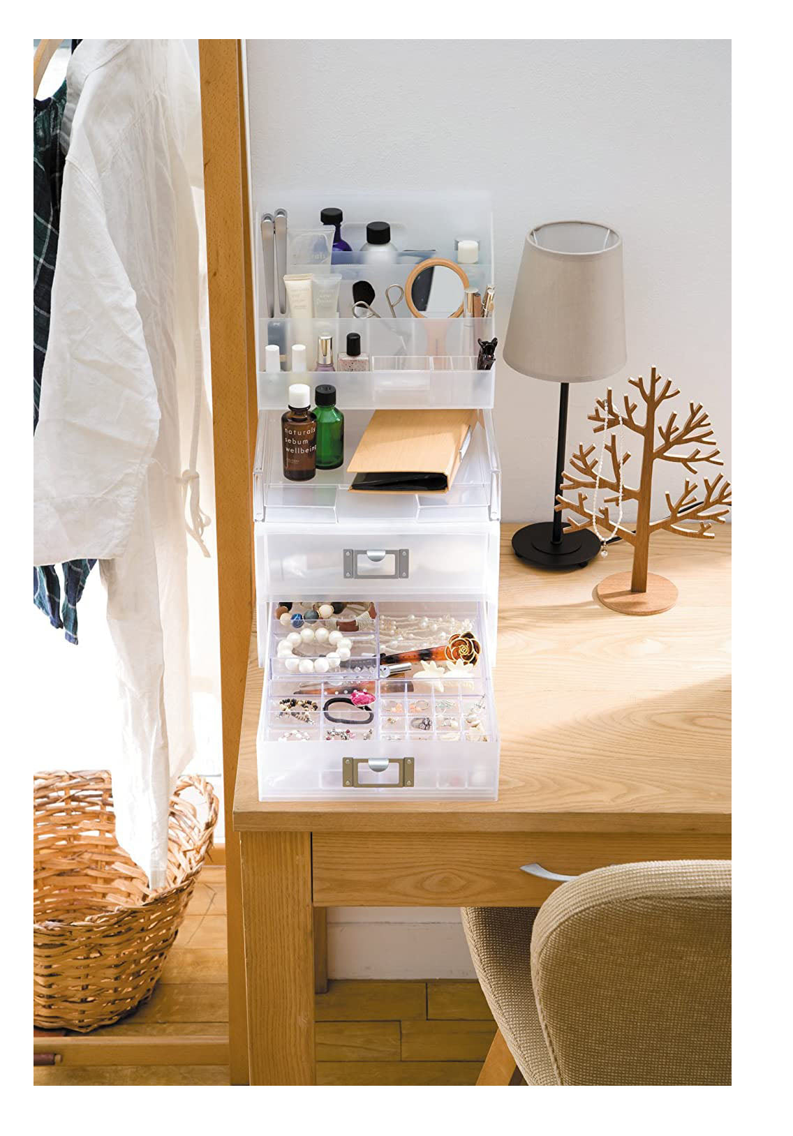 Like-It Universal Organizer Storage Tray Set for Home or Office, Clear (2 Pack)