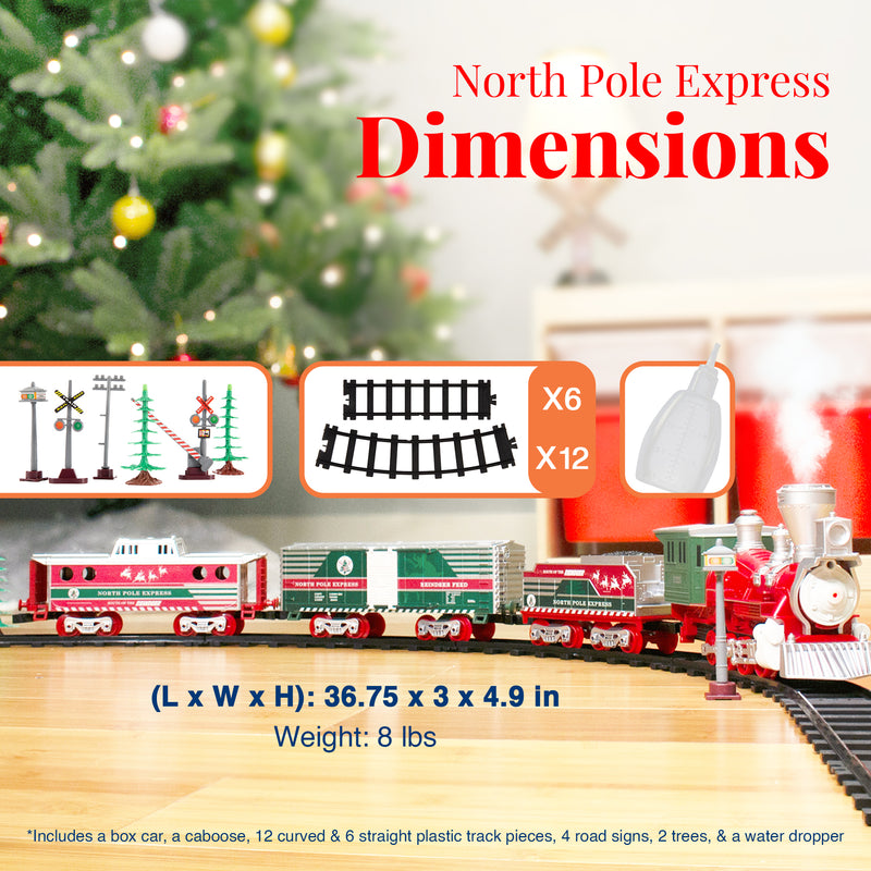 Lionel Trains North Pole Express Train 29 Pc Set with Smoke Effect (Open Box)
