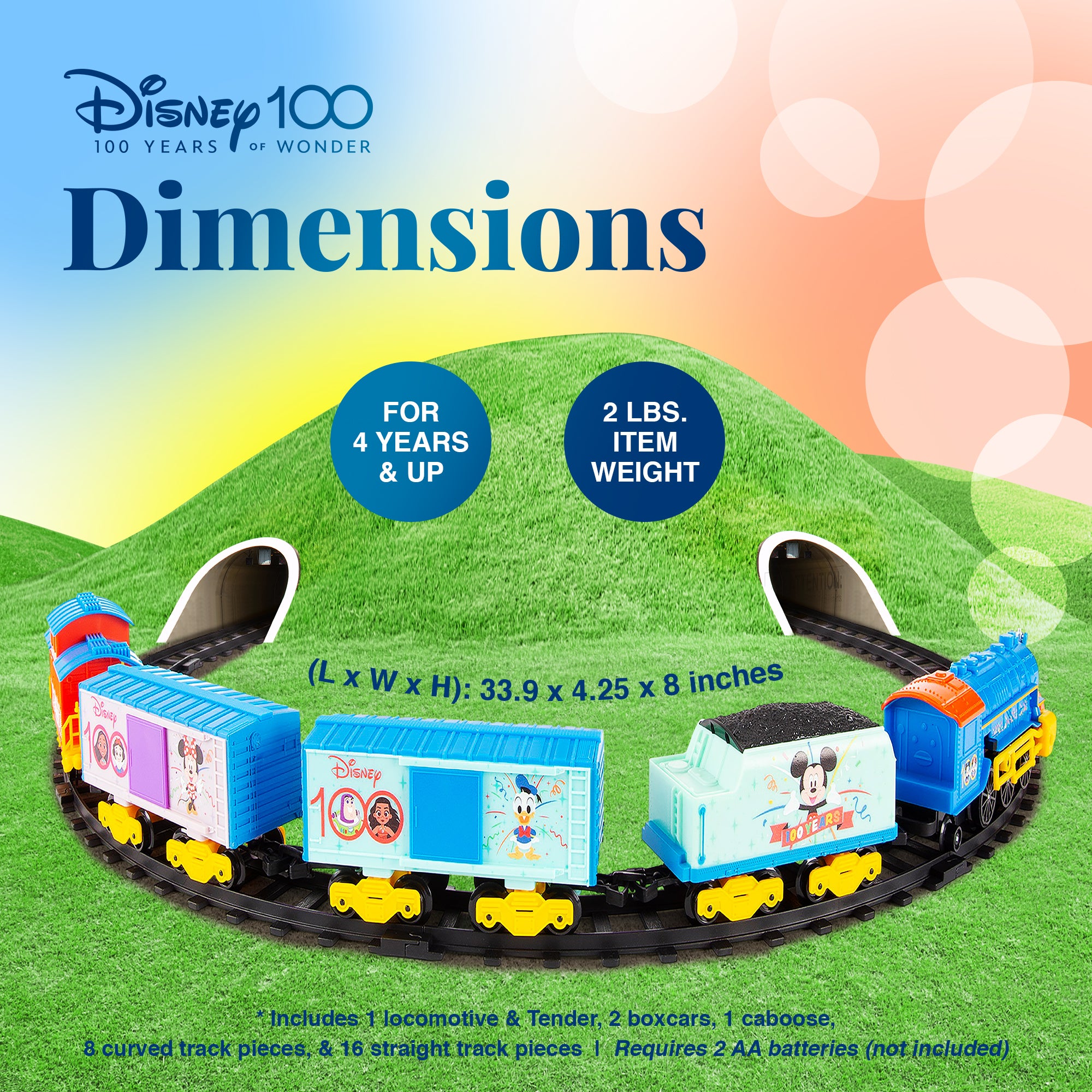 Lionel Trains Disney 100 Yrs of Wonder Battery Operated Ready-To-Play (Open Box) - VMInnovations