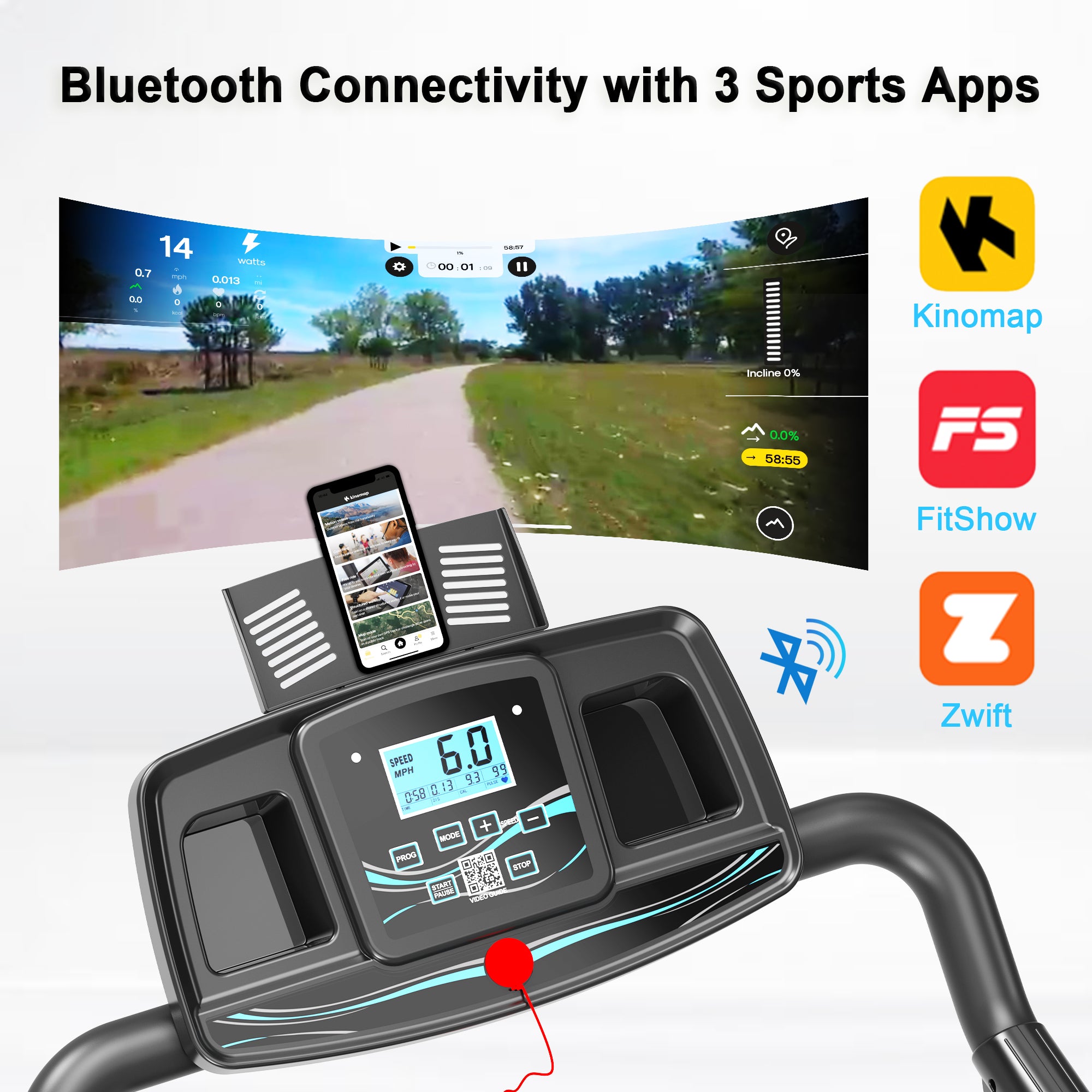 Ksports Advanced Rehab Treadmill 2.25 HP Motor, Bluetooth Kinomap (For Parts)