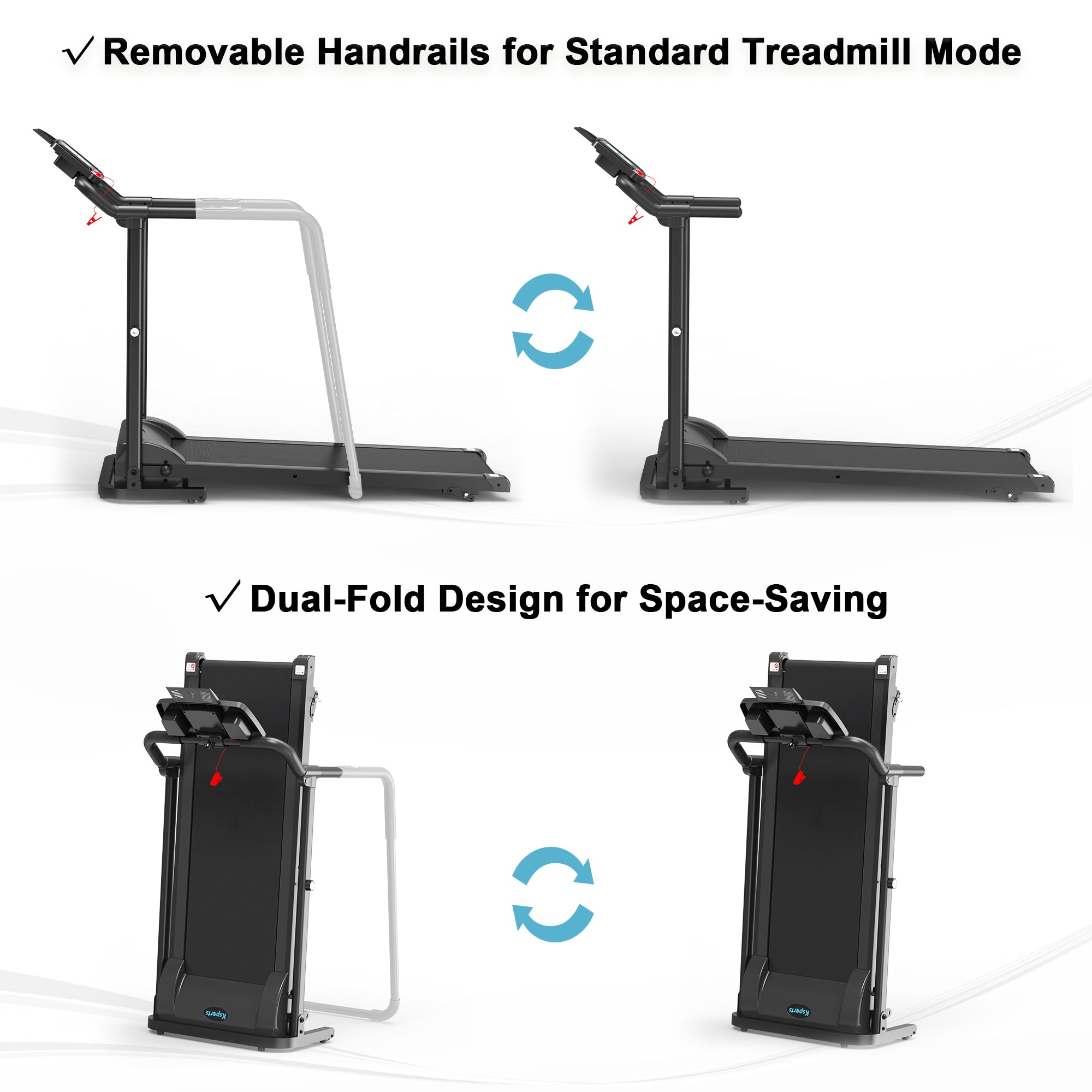 Ksports Advanced Rehab Treadmill 2.25 HP Motor, Bluetooth Kinomap (For Parts)