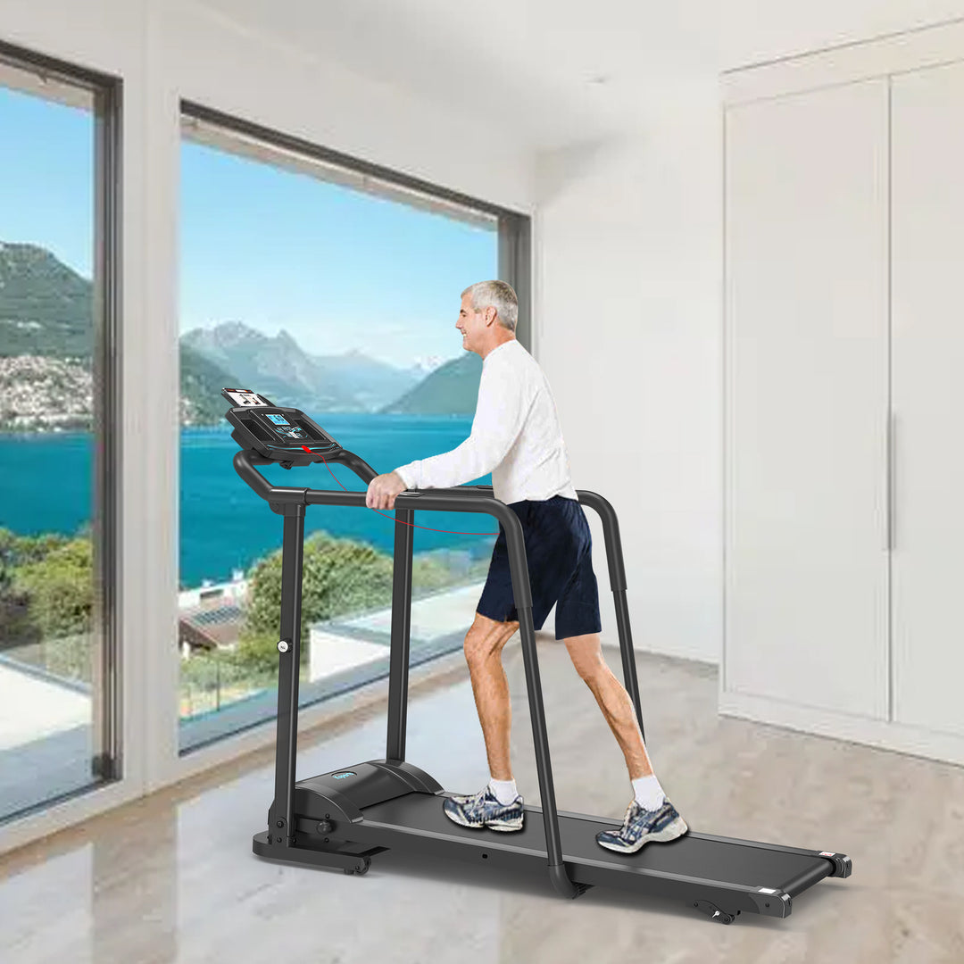 Ksports Advanced Rehab Treadmill 2.25 Horsepower Motor, Bluetooth Kinomap, Black - VMInnovations