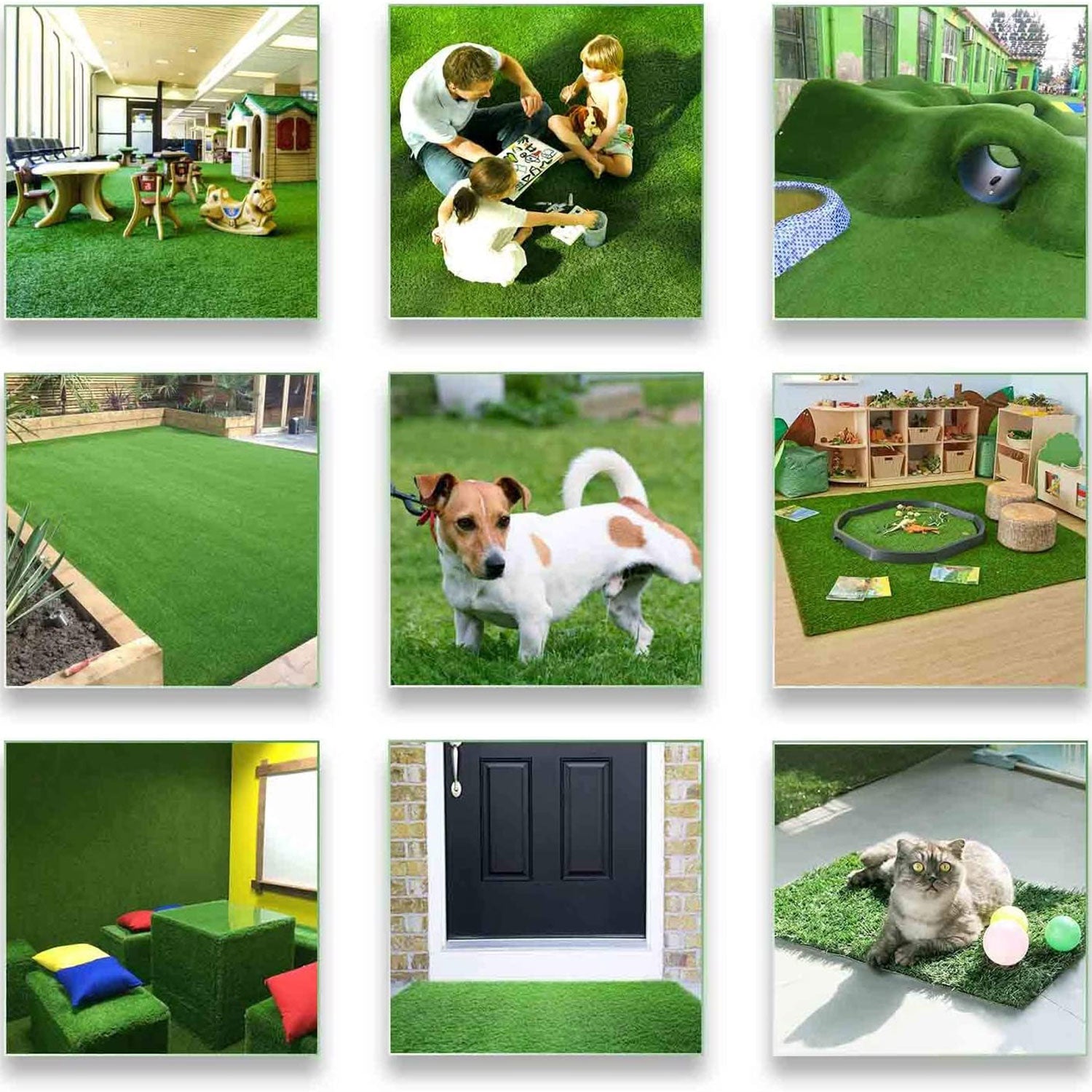LITA 7 X 13 Feet Realistic UV Resistant Artificial Grass Turf Mat (Open Box)