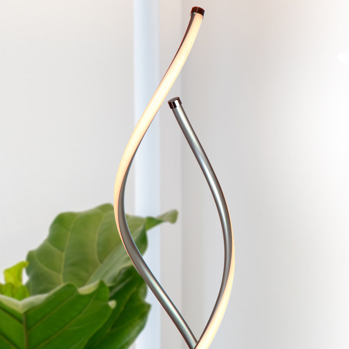 Brightech Embrace LED Spiral Bright Standing Floor Lamp, Silver (For Parts)
