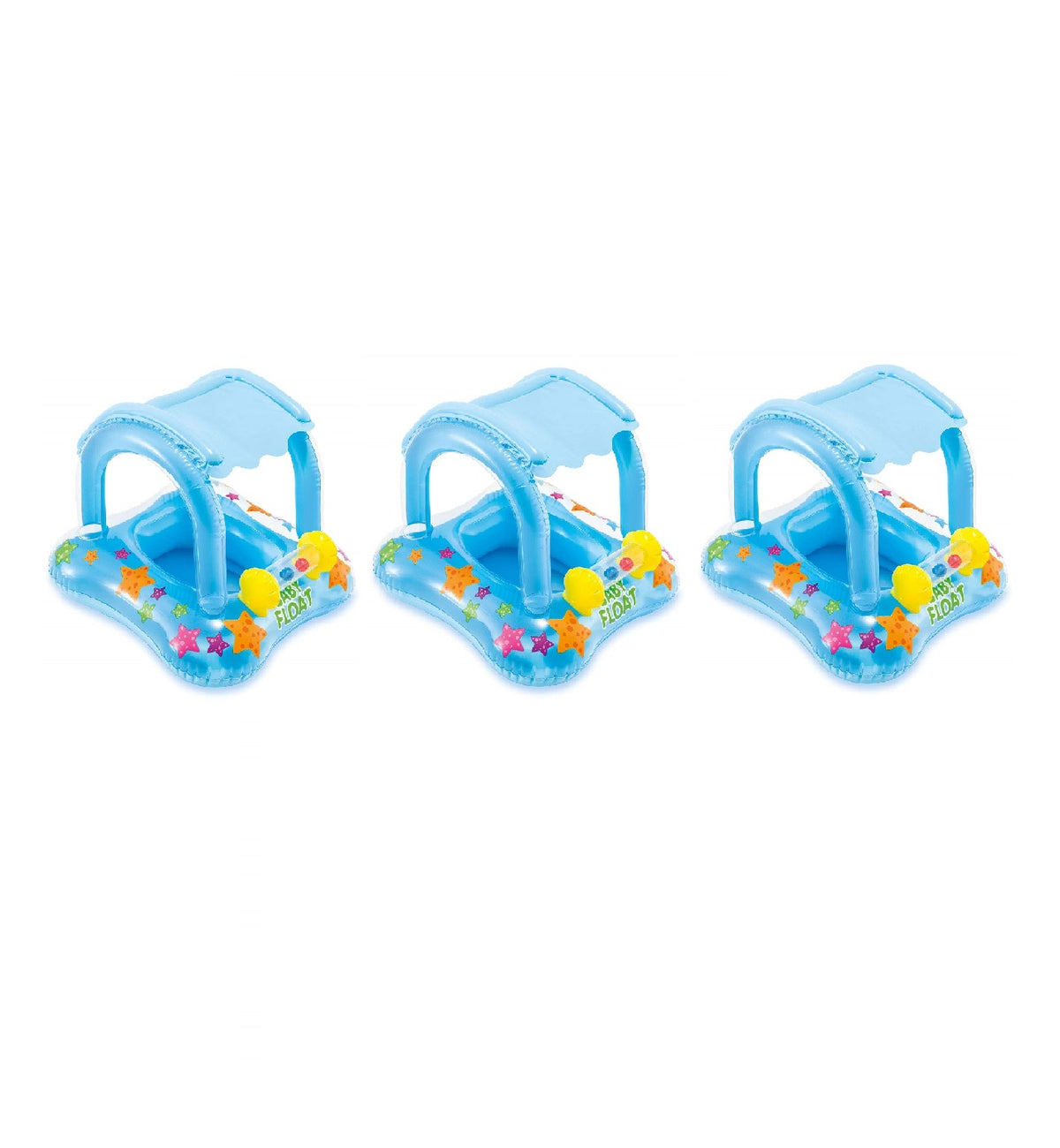 Intex Baby Float Inflatable Swimming Pool Kiddie Tube Raft (3 Pack)