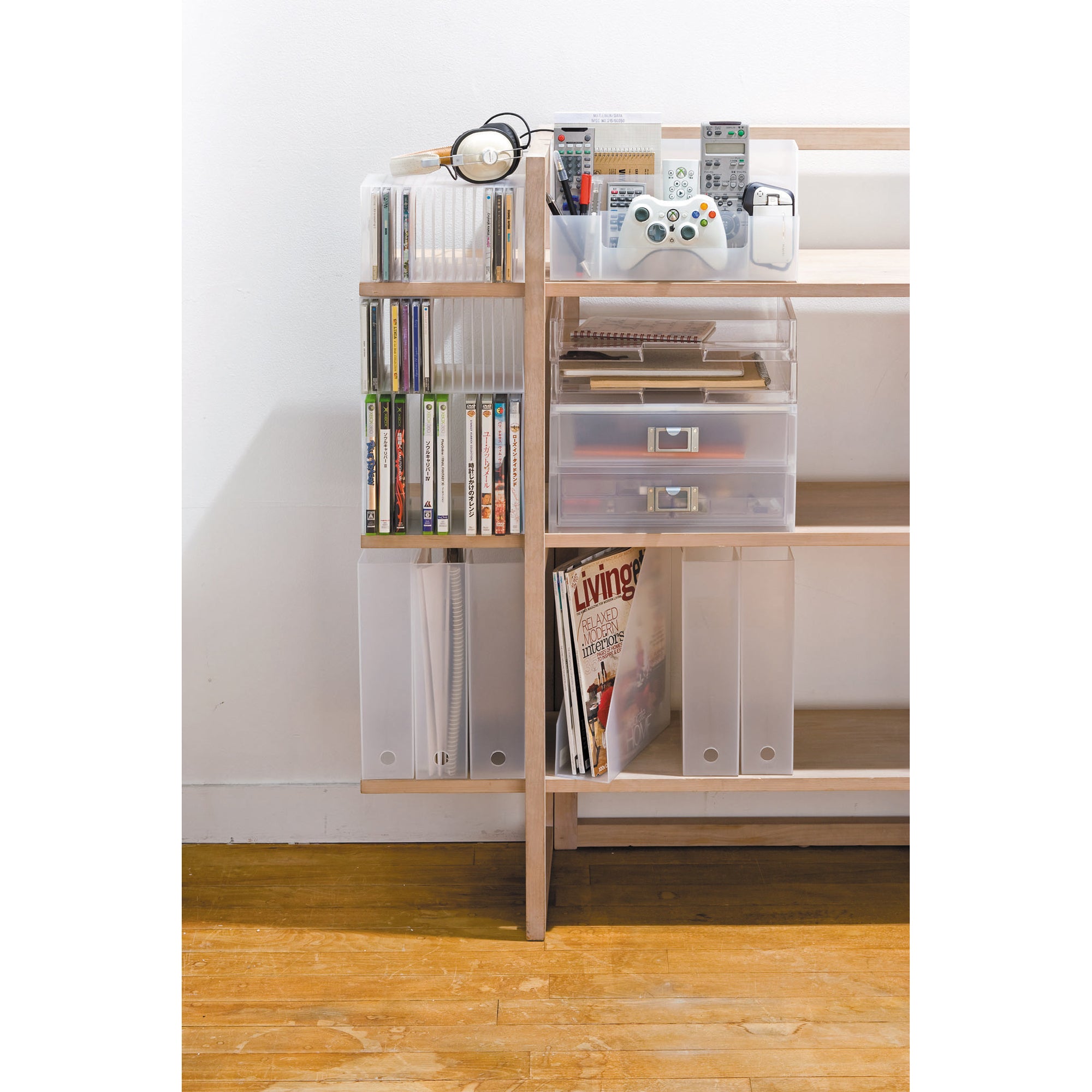 Like-It MX-19 Home and Office Desktop Storage File Box Organizer, White (2 Pack)