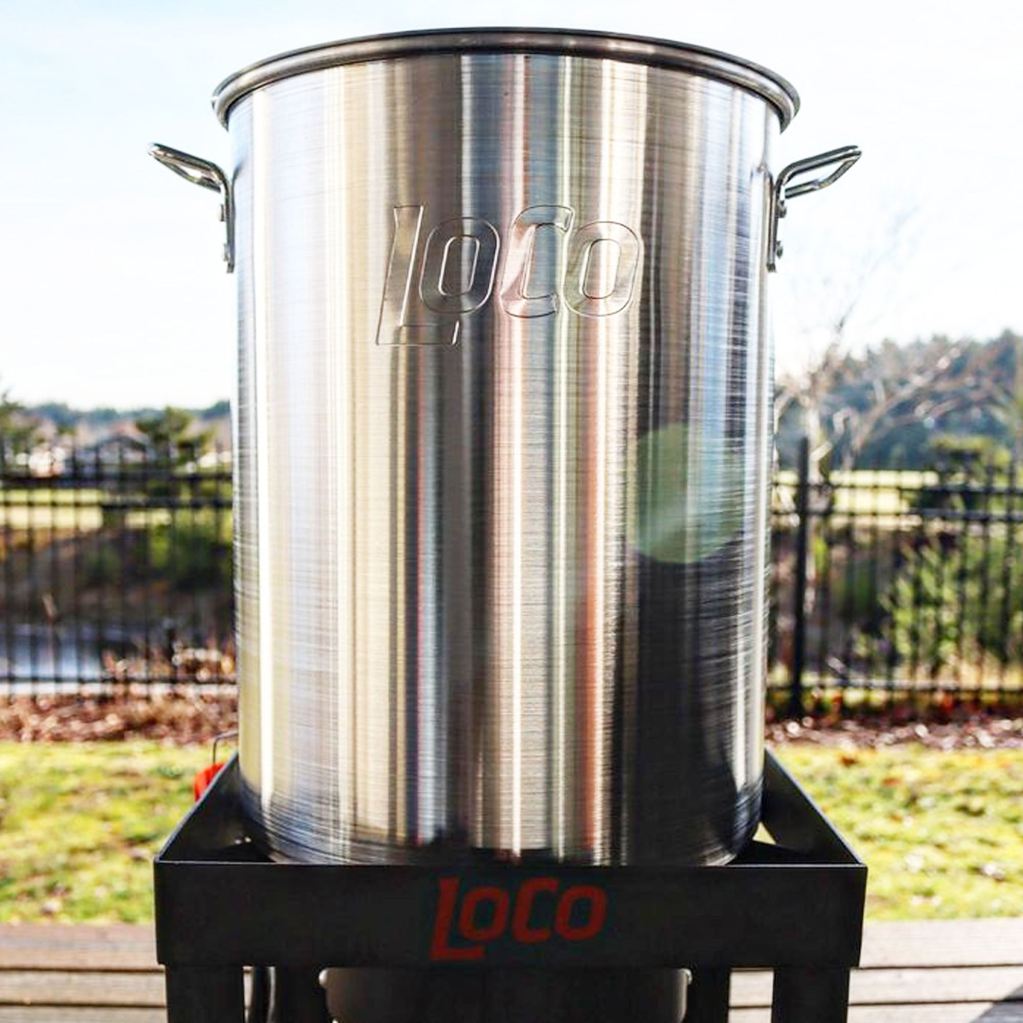 Loco 30 Qt Propane Manual Ignition Aluminum Cylinder Turkey Fryer (Open Box) - VMInnovations