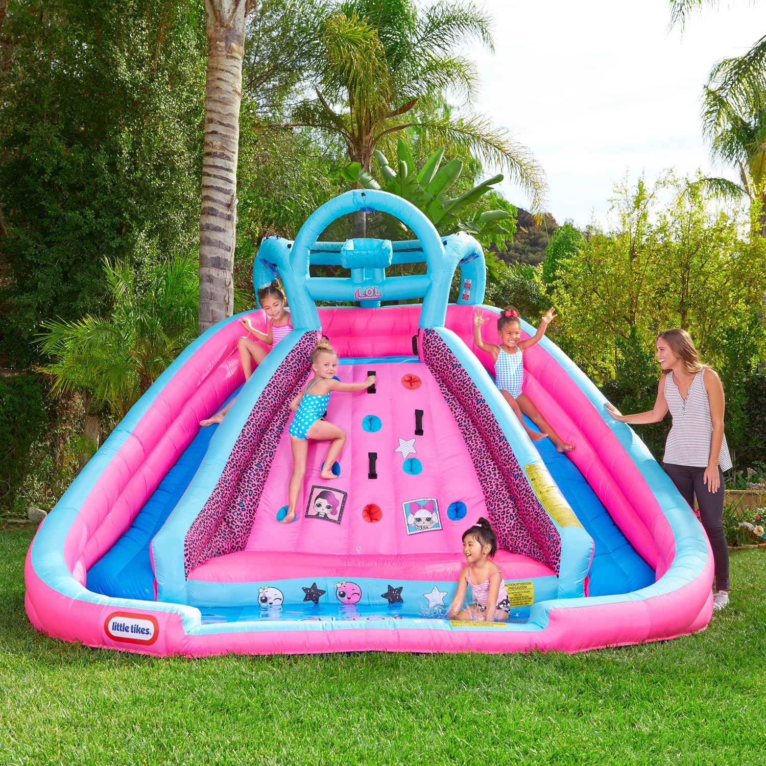Little Tikes 650451C LOL Surprise Inflatable River Race Water Slide with Blower