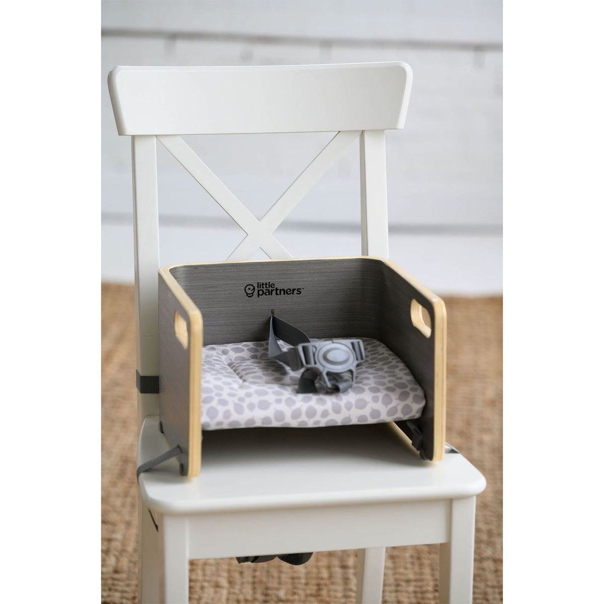 Little Partners MOD Baby Toddler Booster Seat w/ Cushion, Fall Leaves, Grey - VMInnovations