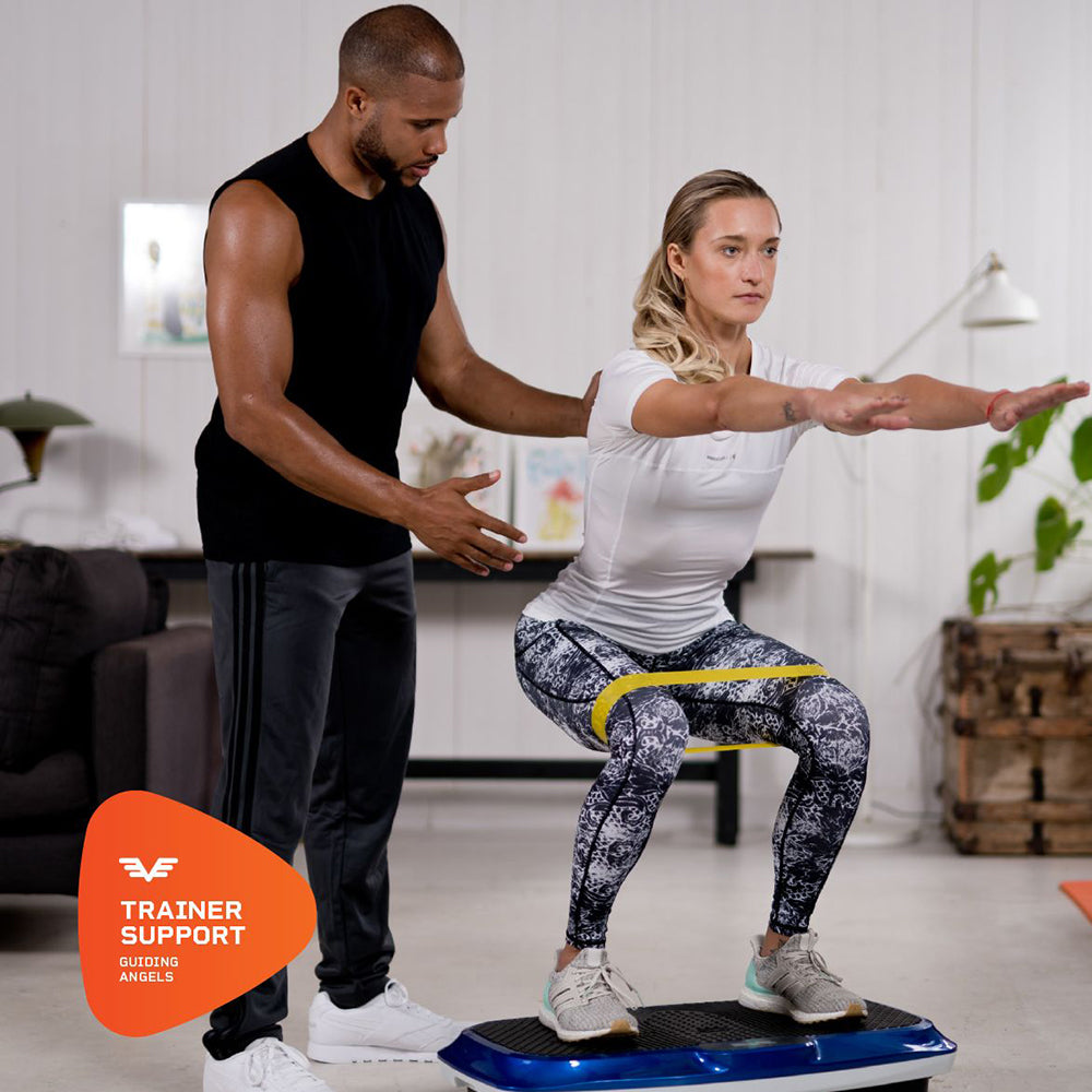 Lifepro Waver Vibration Plate Body Exercise Workout Equipment Machine Set, Blue