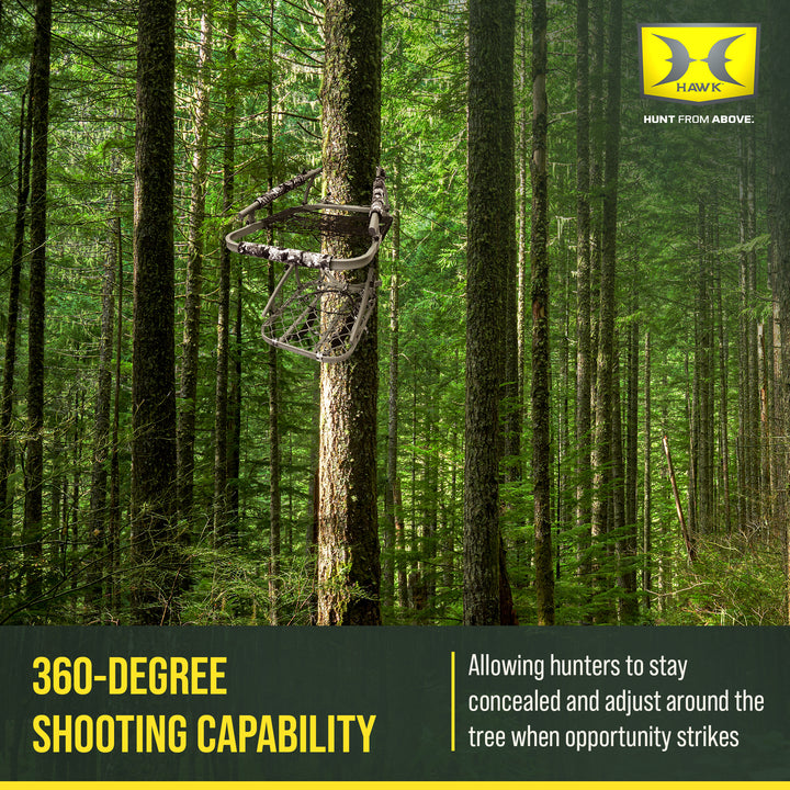 Hawk Ultra-Lite Climber, Tree Stand Hunting Gear, Hammock Net Seat, 38.75x23.25"