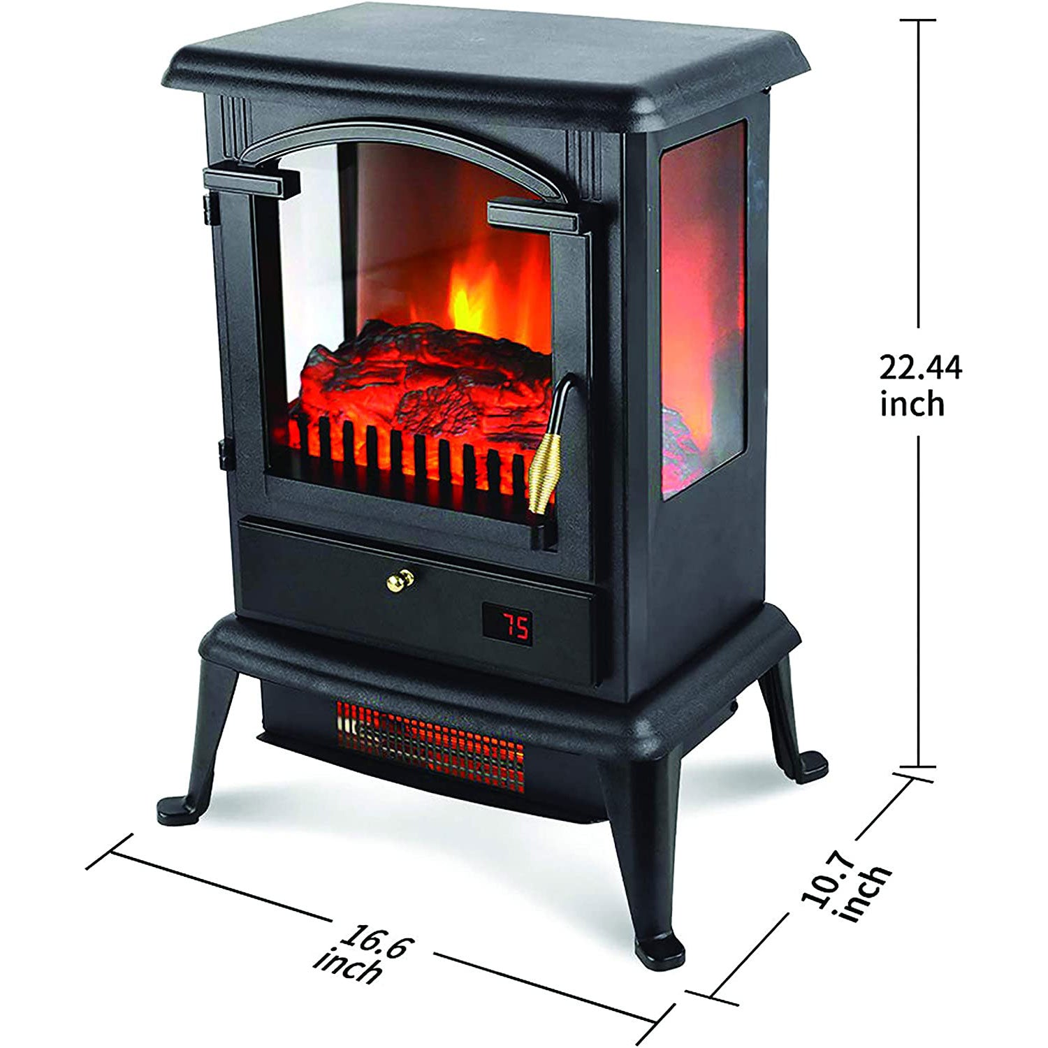 LifeSmart LifePro Electric Stove Heater, 1500W Infrared Quartz Heater w/ Remote - VMInnovations