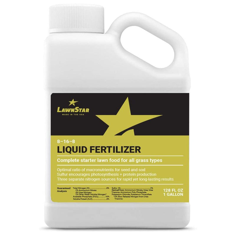 LawnStar Starter 8-16-8 Nitrogen Rich Liquid Plant Lawn Garden Fertilizer, 1 Gal