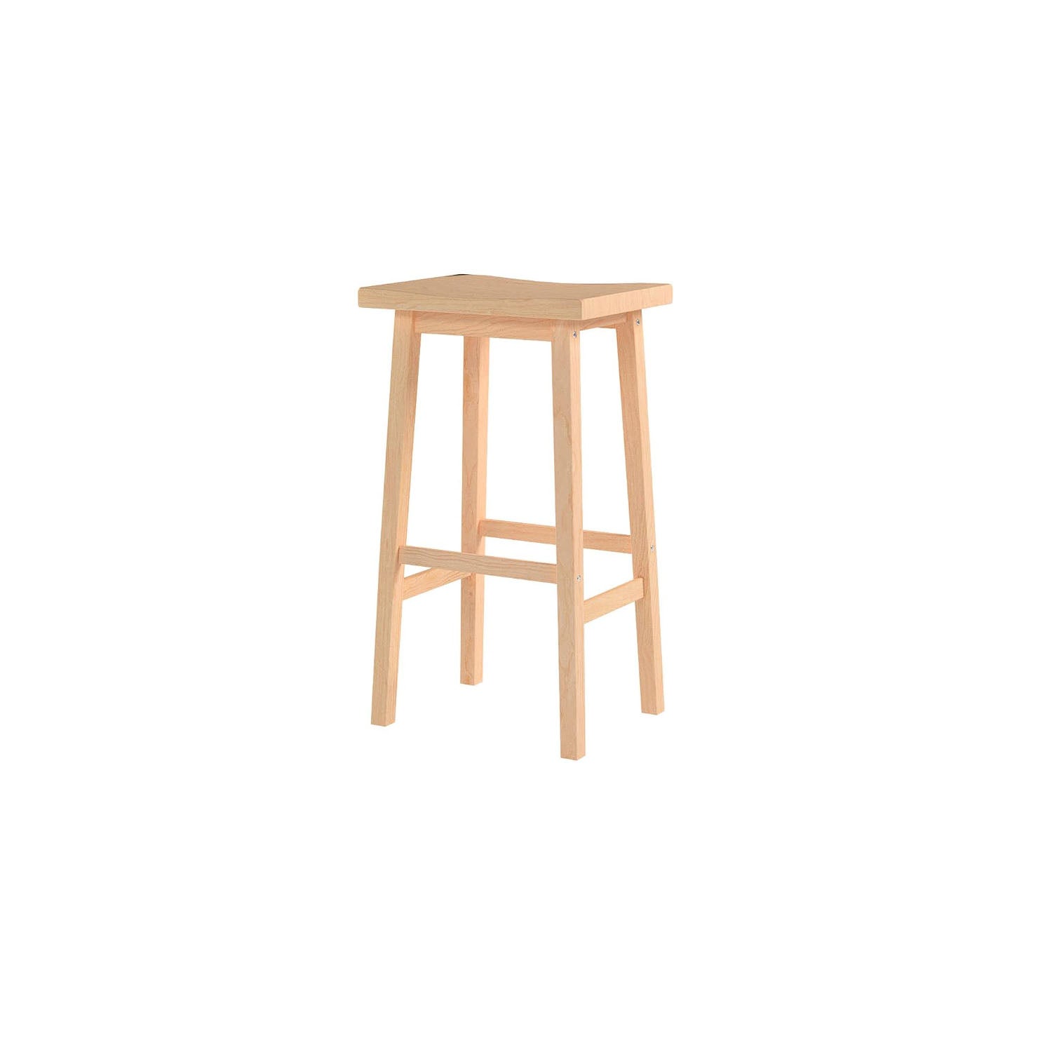 PJ Wood Classic Saddle-Seat 24" Kitchen, Table, & Bar Stool, Natural (For Parts) - VMInnovations