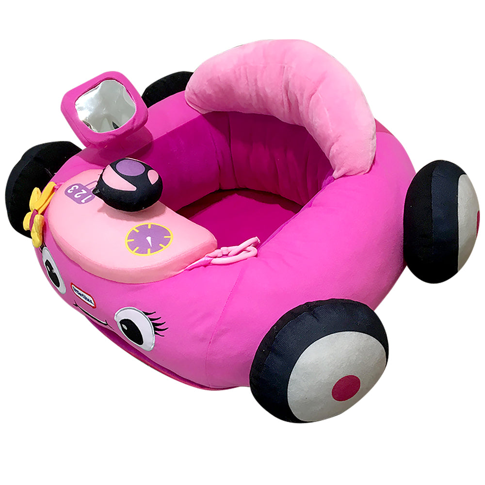 Little Tikes Cutie Coupe Plush Car Baby Toddler Lounger Seat, Stylish Pink Car - VMInnovations