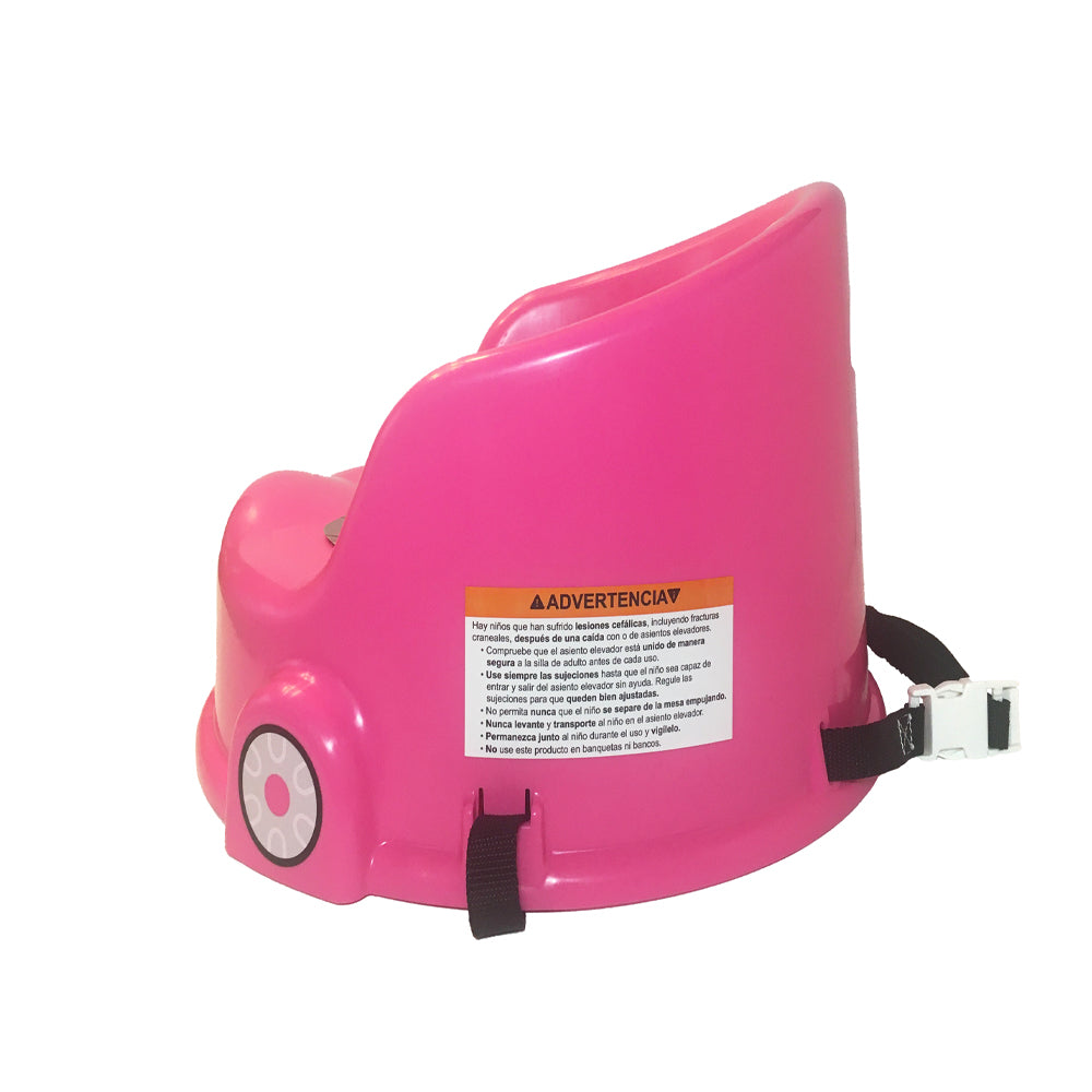 Little Tikes Cozy Coupe Kids Plastic Table Chair Booster Seat with Harness, Pink - VMInnovations