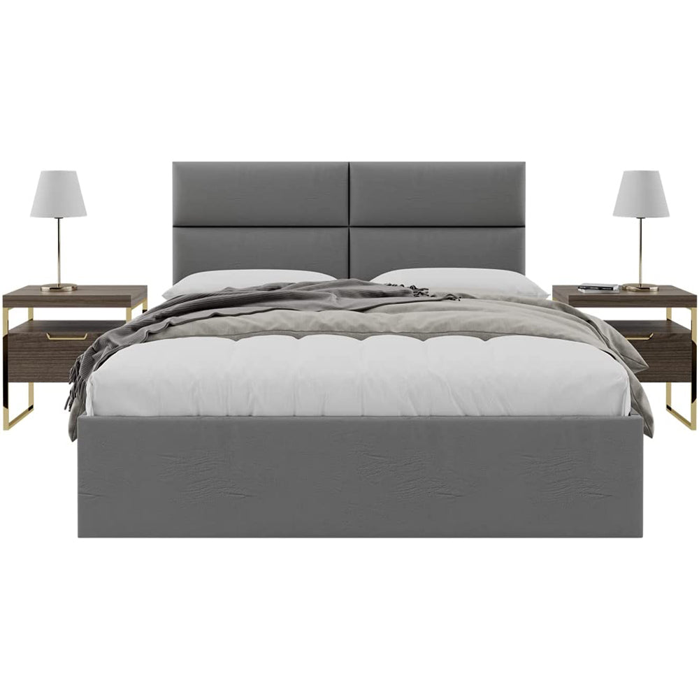 Vant 39 x 46" Upholstered Wall Panels, Vintage Leather Grey (4 Pack) (Open Box) - VMInnovations