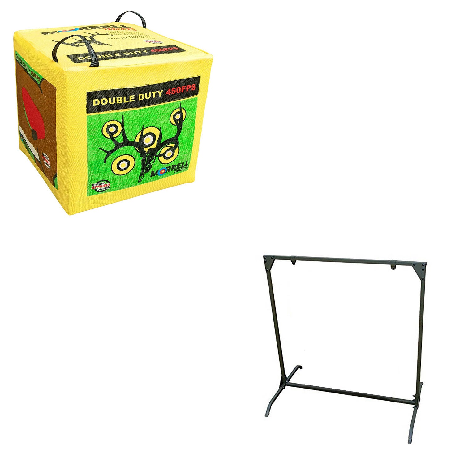 Morrell Double Duty 450 FPS 4 Sided Cube Field Point Archery Bag w/ Target Stand - VMInnovations
