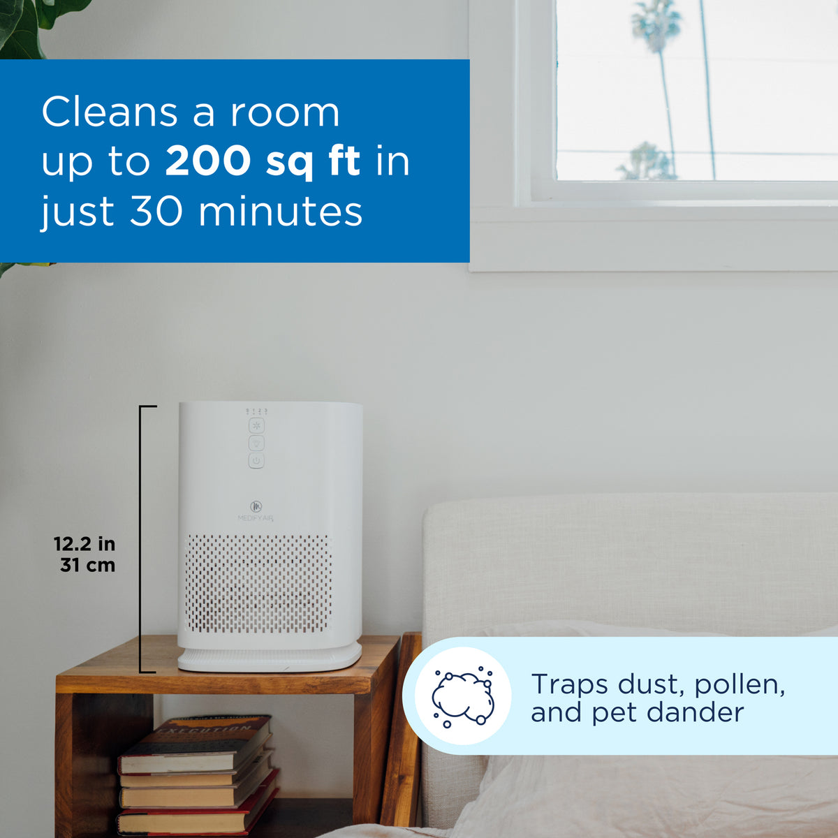 Medify Air Compact Tabletop Home Air Purifier with True HEPA Filter (Open Box) - VMInnovations