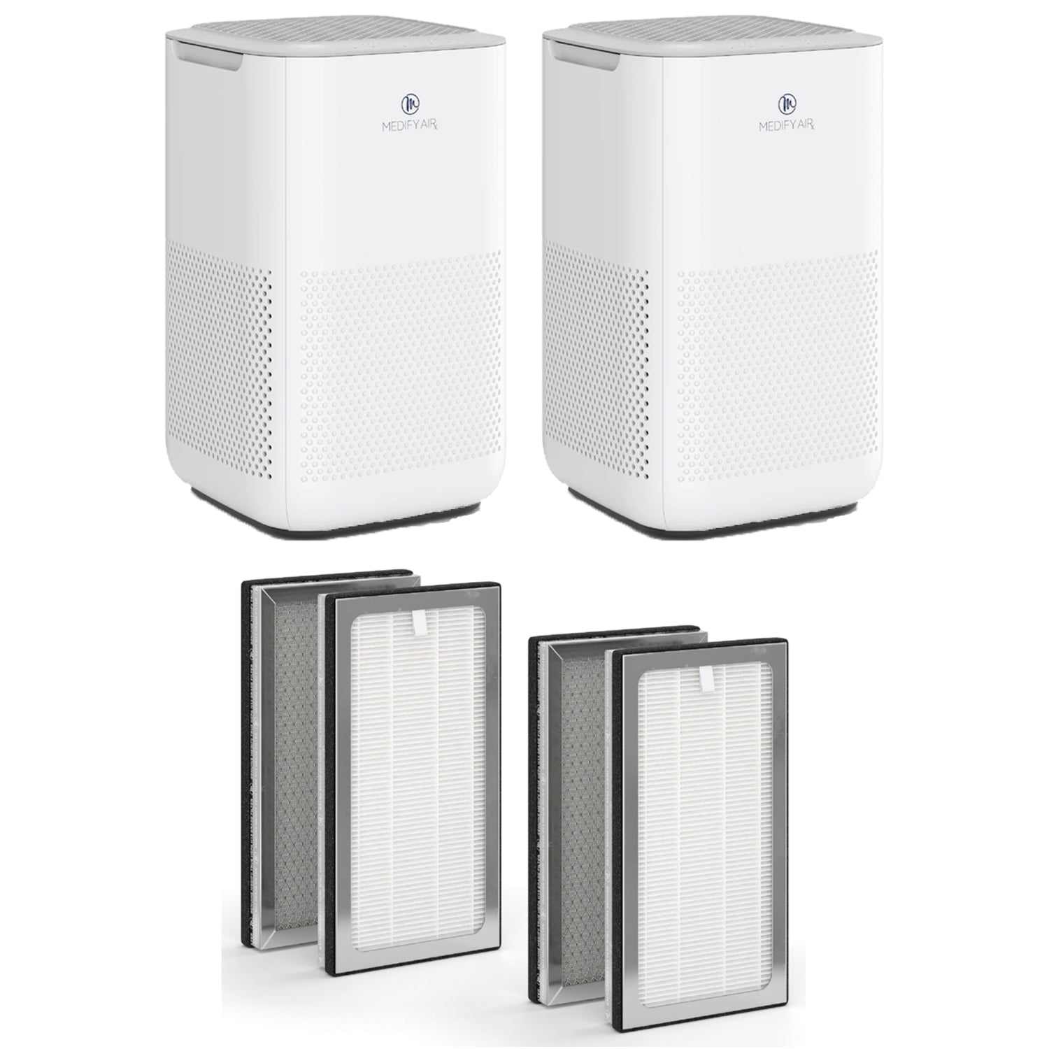 Medify Air MA-15 Tabletop Air Purifier (2 Pack) w/ Replacement Filters (4 Pack) - VMInnovations