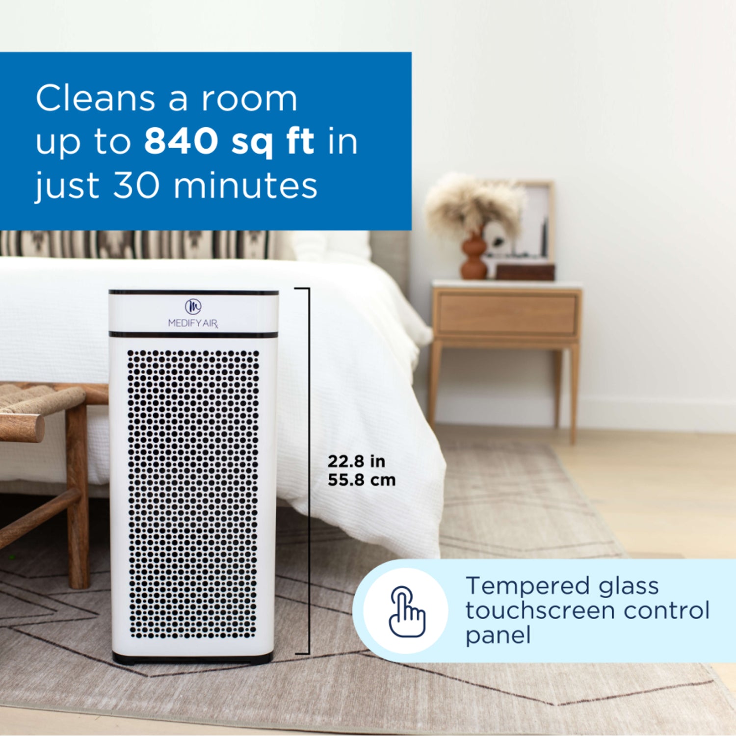 Medify Air MA-40-W2 Tower Air Purifier (2 Pack) with H13 HEPA Filters (2 Pack)