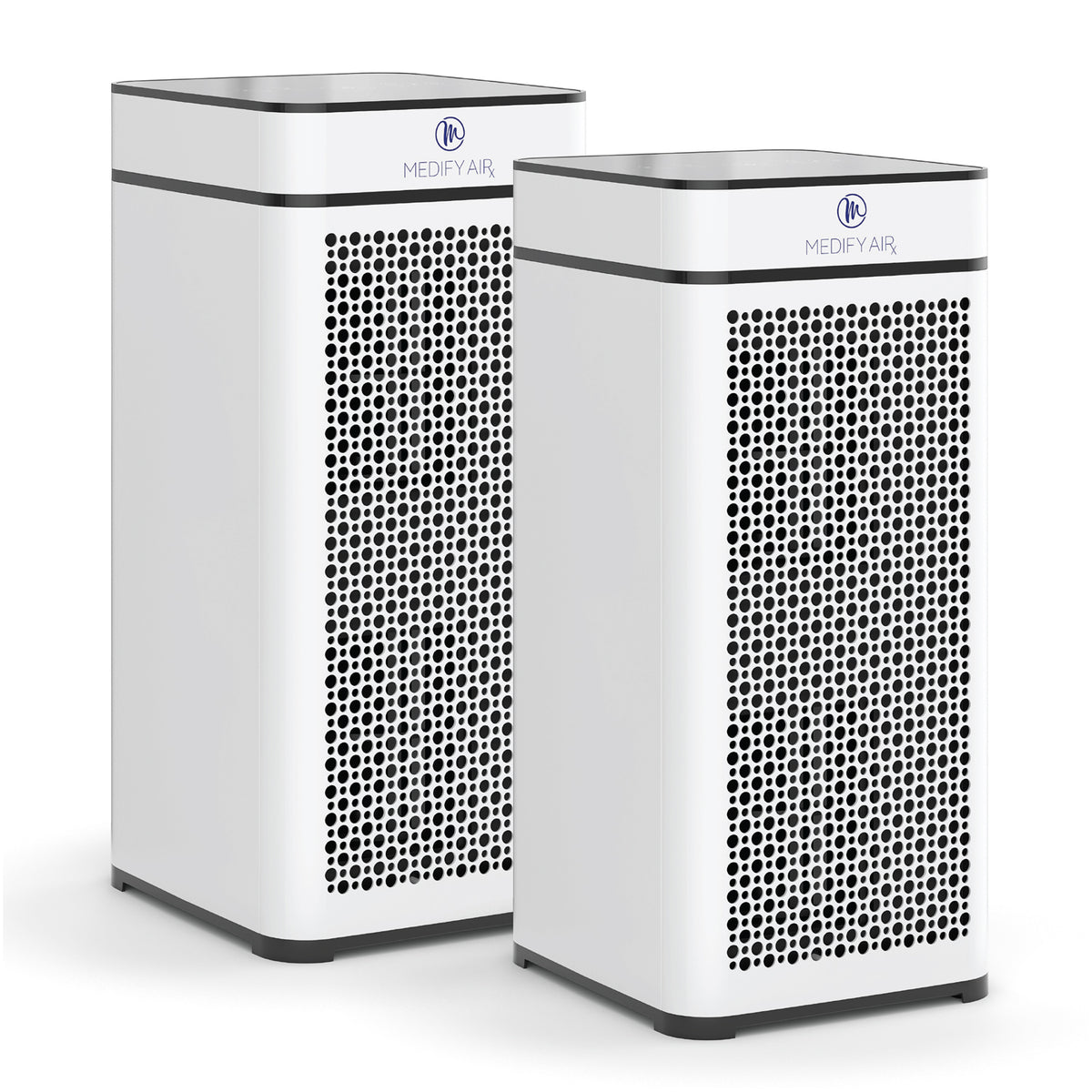 Medify Air Medical Grade HEPA Filter Tower Air Purifier, White (2 Pk) (Open Box) - VMInnovations