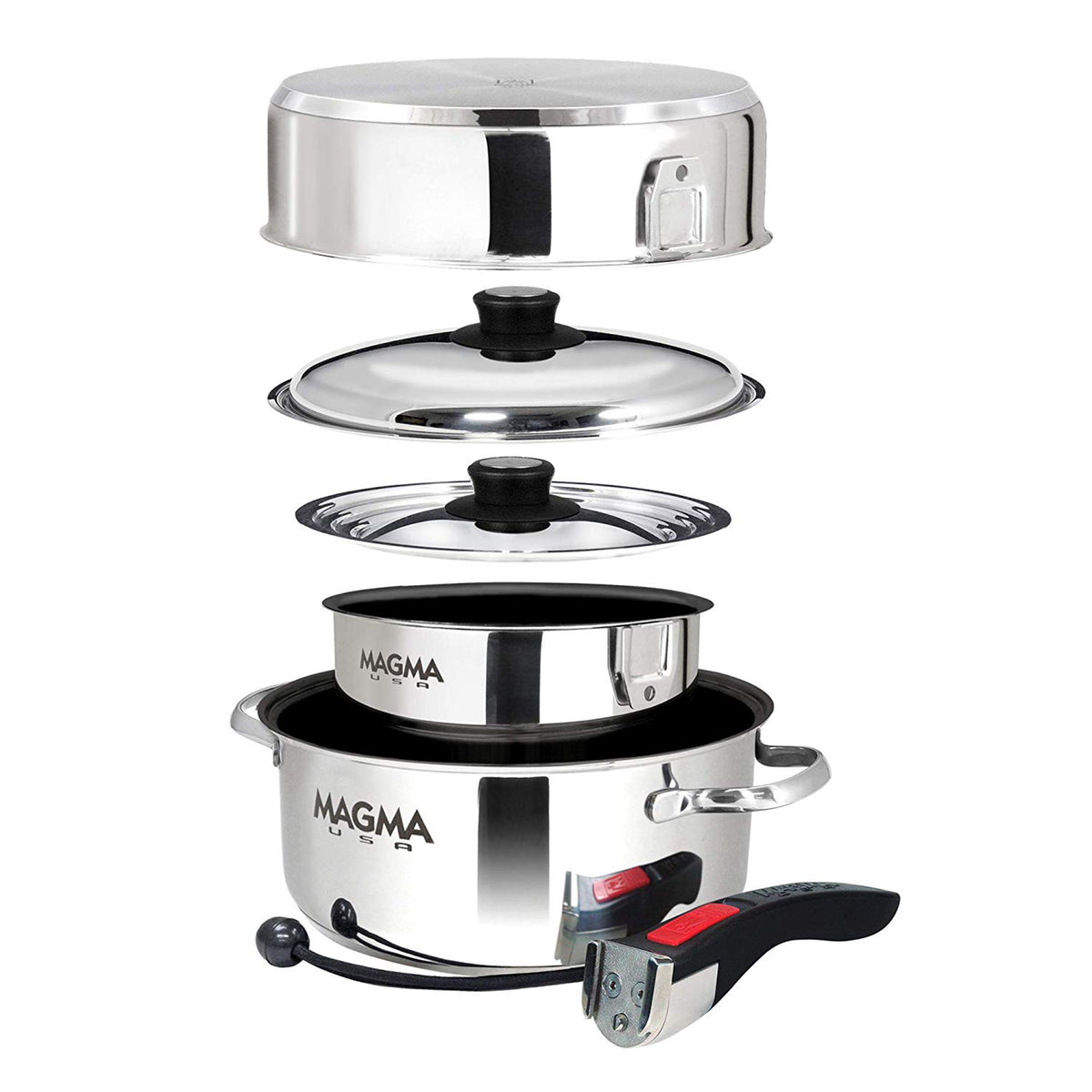 Magma Products 7 Pc Stainless Steel Non Stick Oven Safe Cookware Set (Open Box)