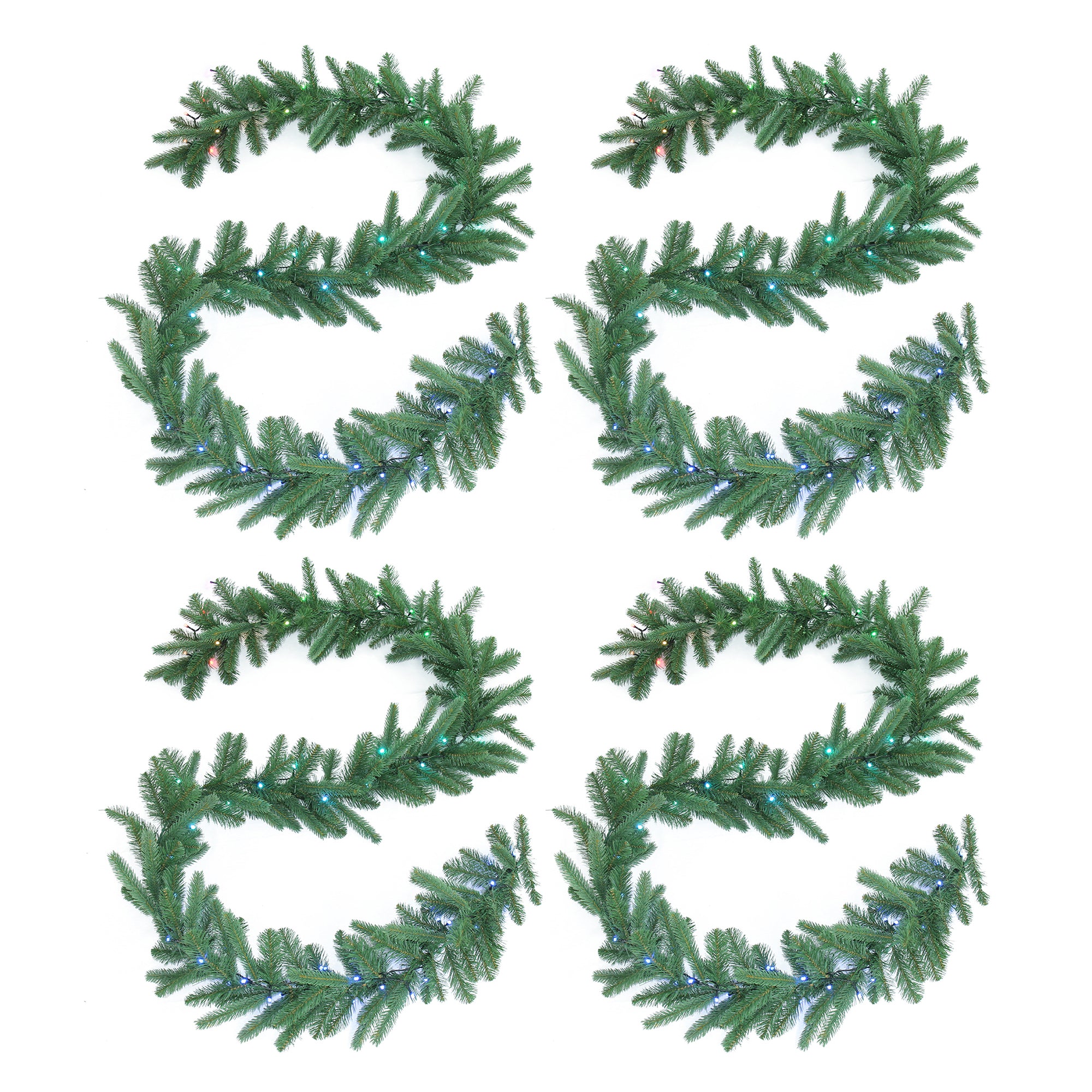 Twinkly Pre-Lit Garland App-control 9-Ft LED Christmas Garland 50 RGB+W (4 Pack)