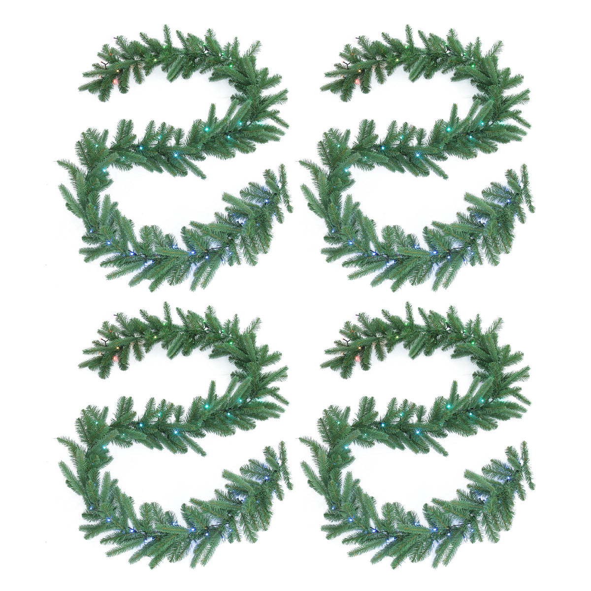 Twinkly Pre-Lit Garland App-control 9-Ft LED Christmas Garland 50 RGB+W (4 Pack)