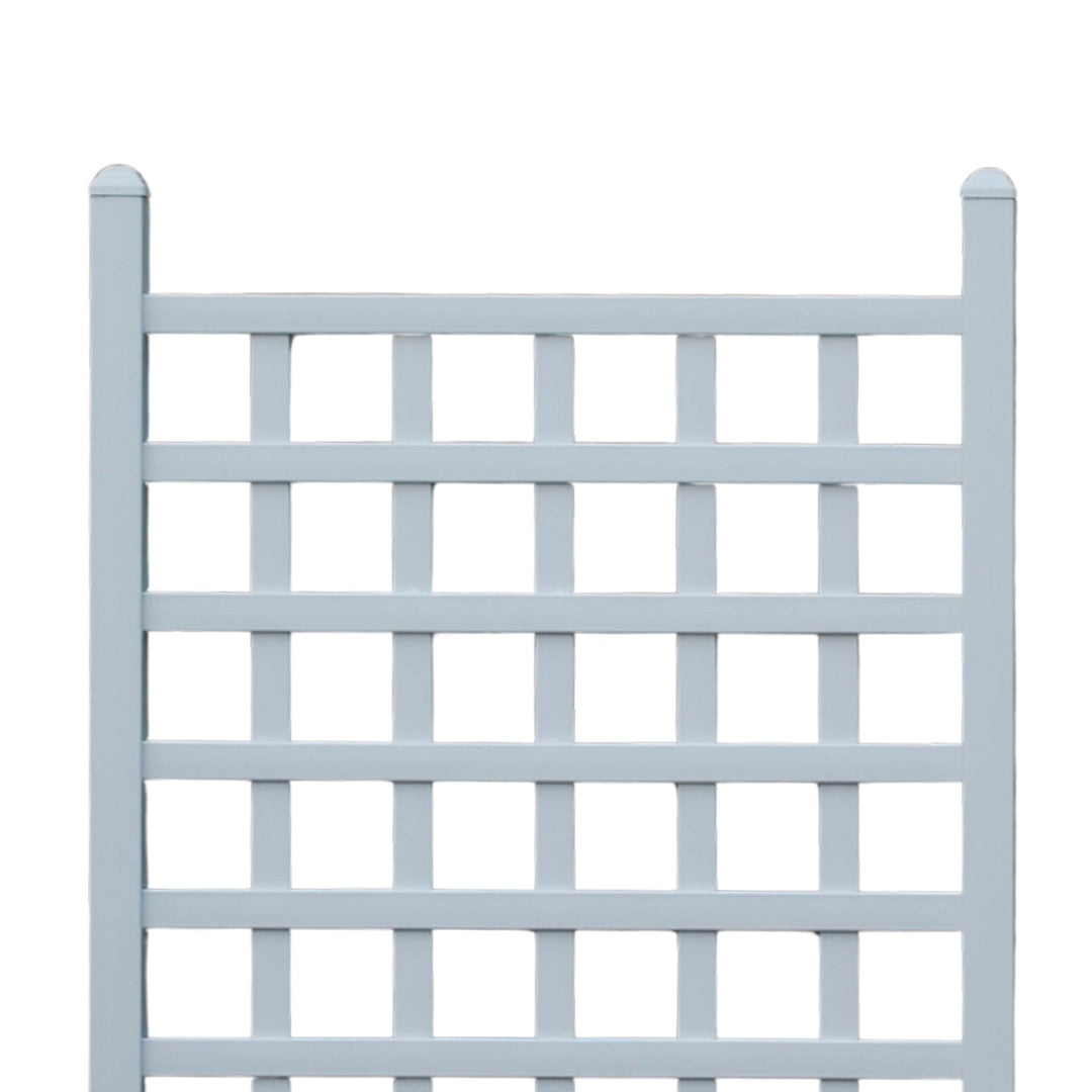 Dura-Trel Country Garden 35 x 66 Inch Vinyl Outdoor Garden Patio Trellis, White
