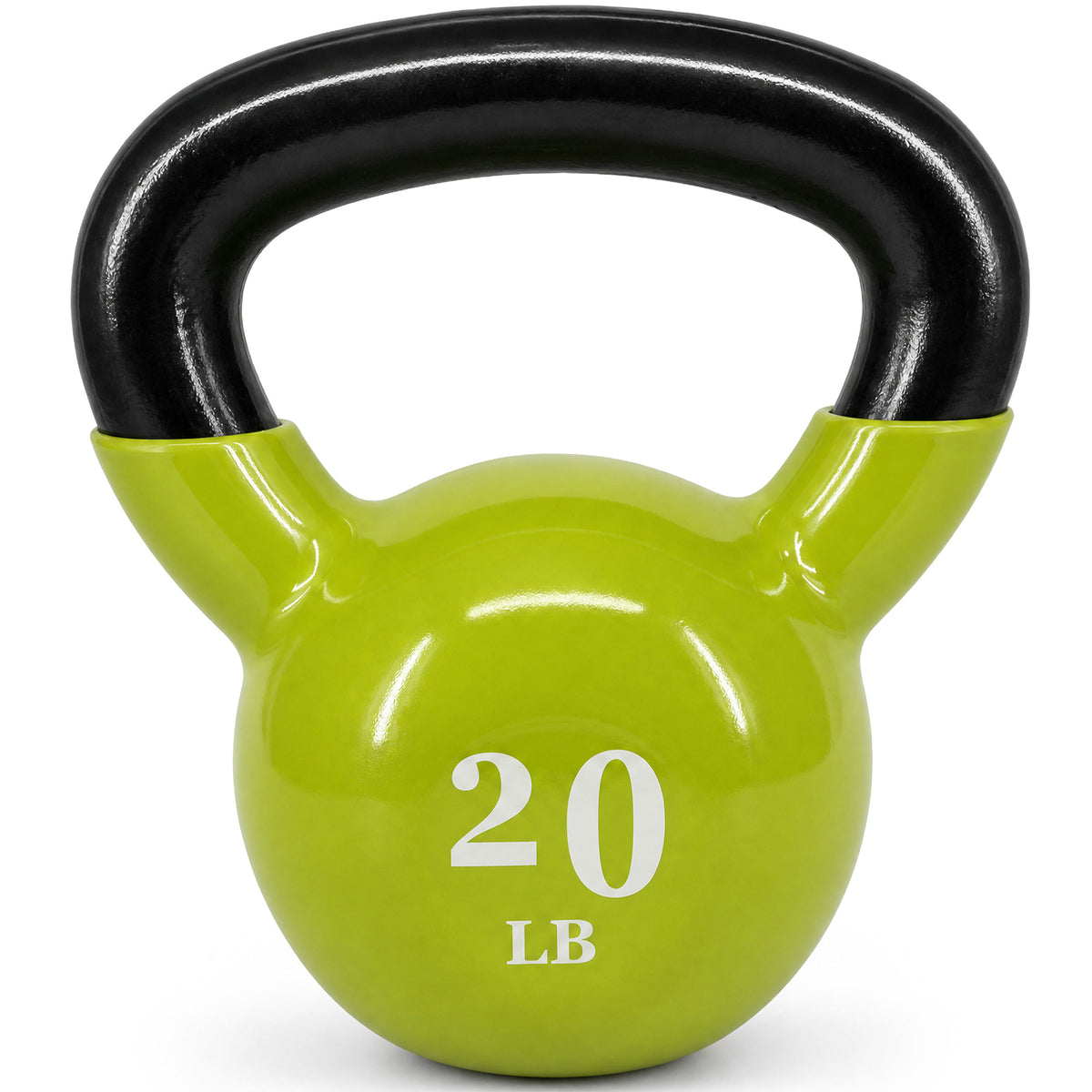 Fitvids 20lb Vinyl-Coated Kettlebell W Handle for Strength Training (Open Box)