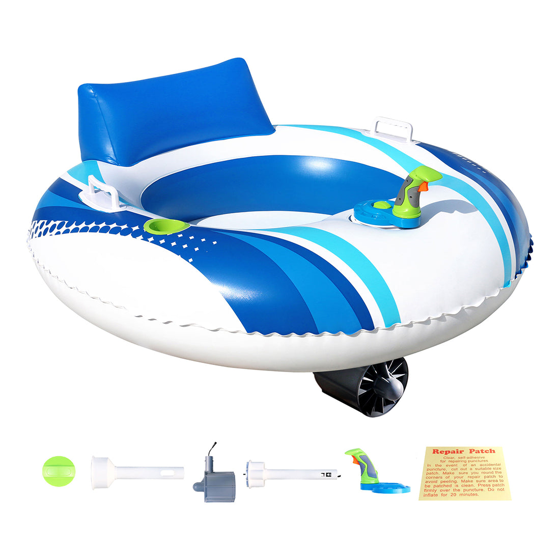 Banzai Motorized Battery Powered Inflatable Pool Cruiser Float for Teens/Adults