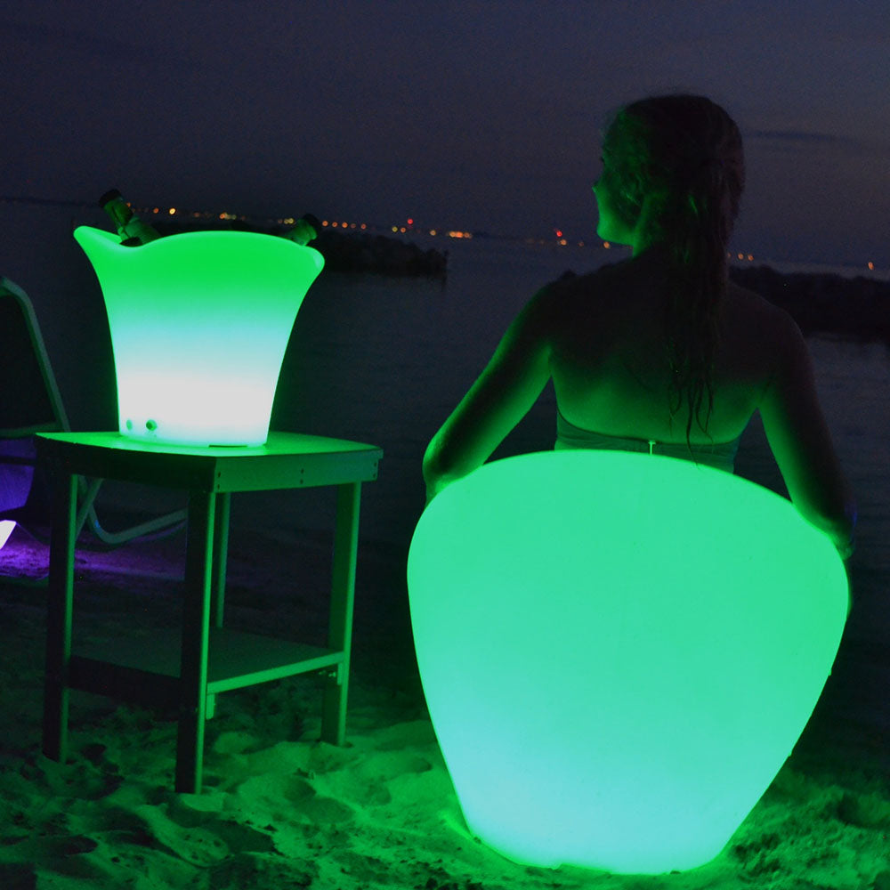 Main Access Ibiza Weatherproof Chair LED Color Changing Stool w/ Remote Control - VMInnovations