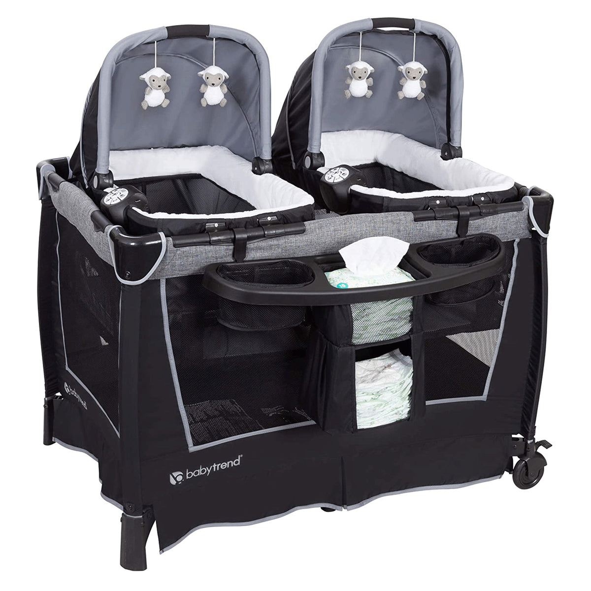 Baby Trend Retreat Twin Nursery Center w/ 2 Bassinets & Changing Table (Used) - VMInnovations